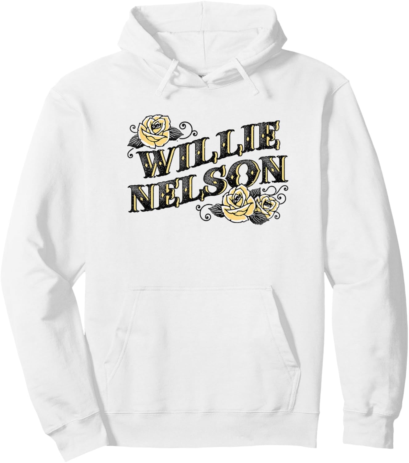 Official Willie Nelson Yellow Rose Hoodie - Hoodie | White
