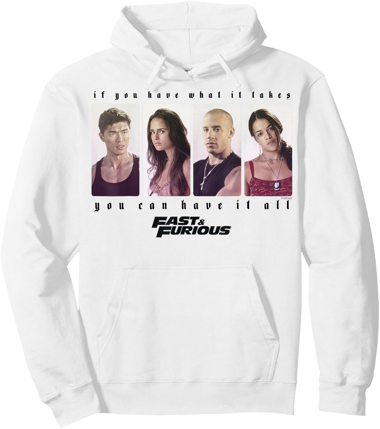 Fast & Furious You Can Have It All Group Shot Panels Hoodie - Hoodie | White