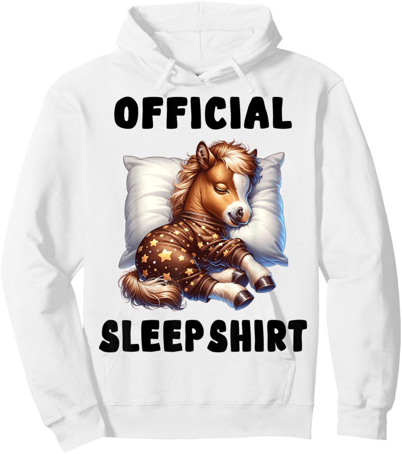 Horse - Official Sleepshirt Pajamas Nightgown Hoodie - Hoodie | White