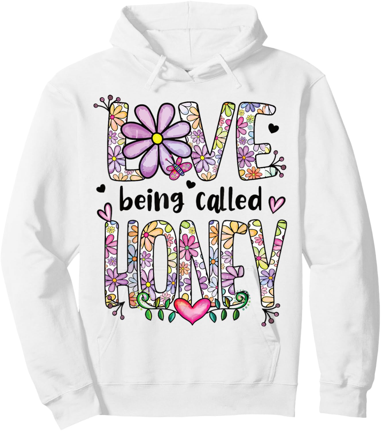 Love Being Called Honey Grandma Honey Grandmother Hoodie - Hoodie | White