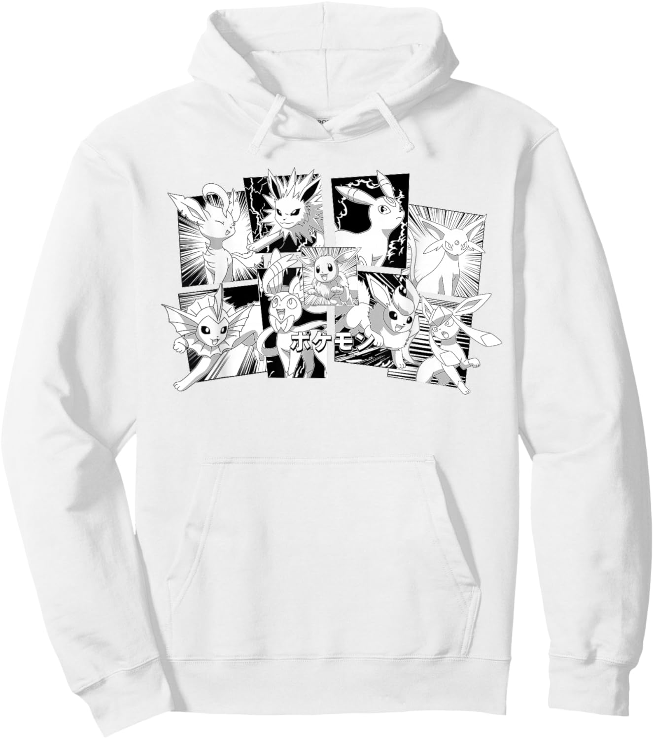 Pokémon - Eeveelutions Character Group Manga Panels Hoodie - Hoodie | White
