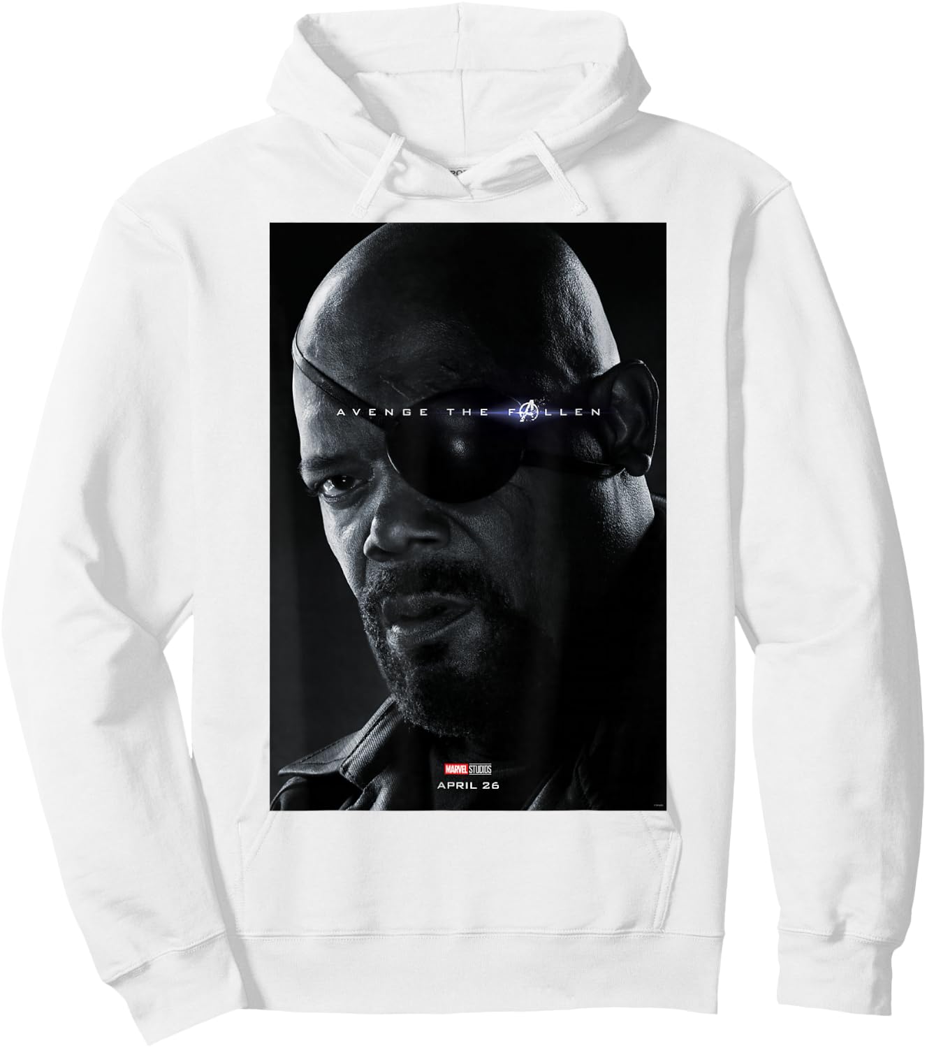 Marvel Avengers Endgame Nick Fury Avenge The Fallen Hoodie - Hoodie | White