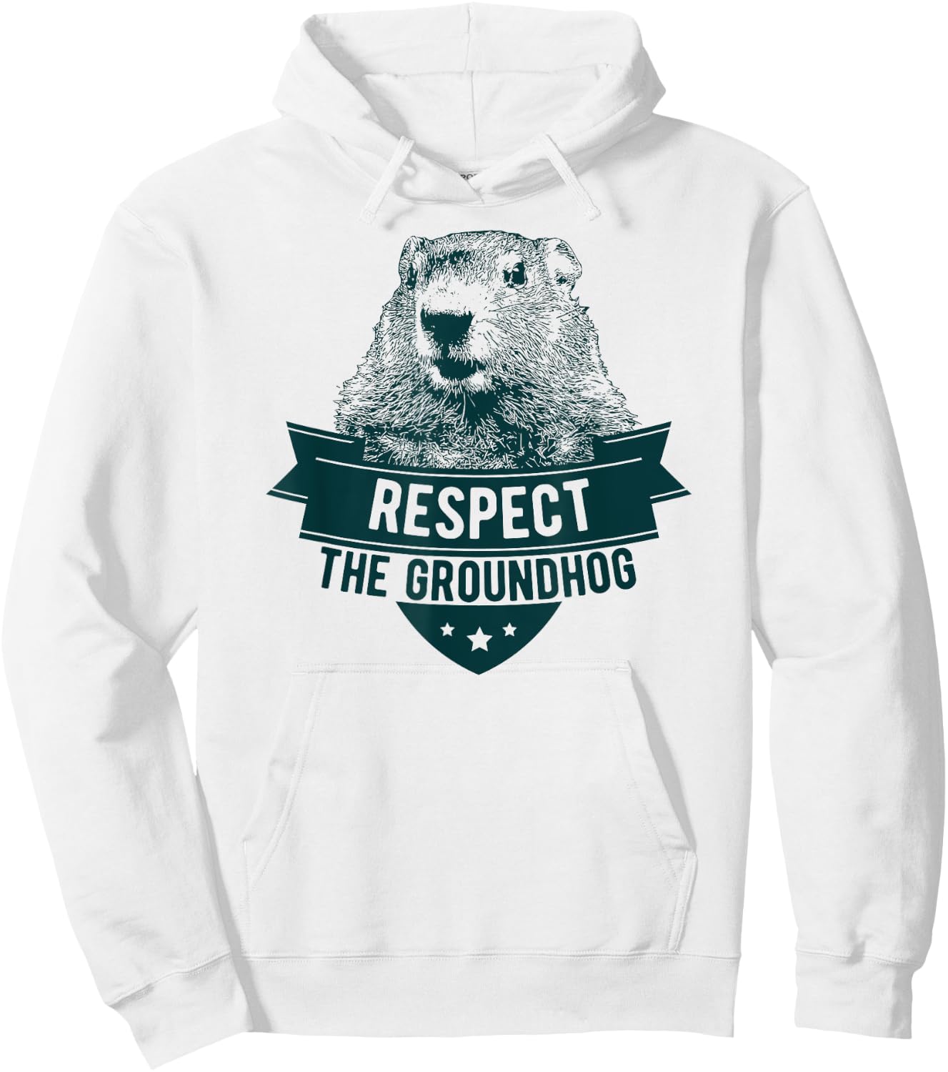 Respect The Groundhog Hoodie - Hoodie | White