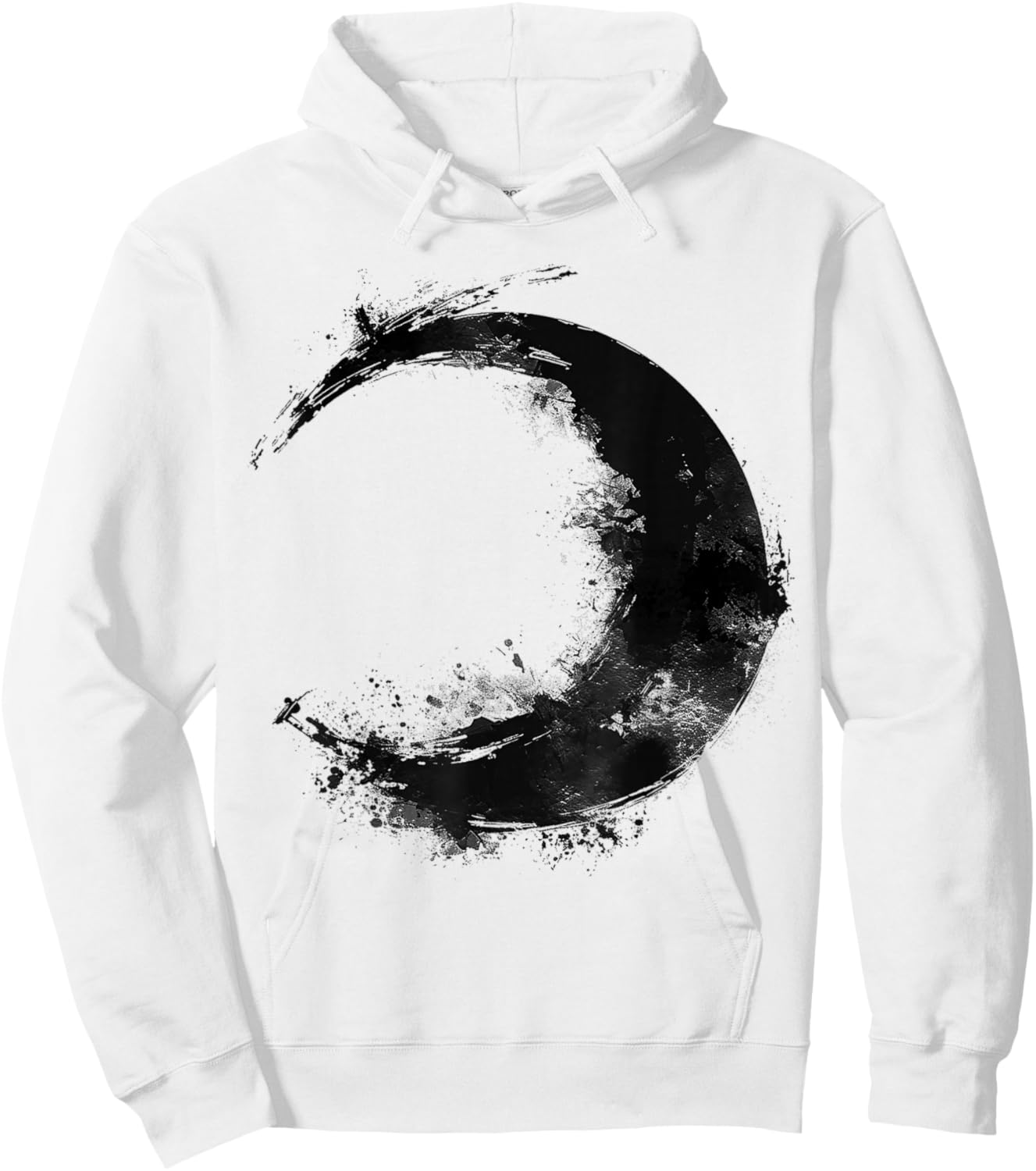 Moon Lover Painting Art Drawing Abstract Graphic Moon Hoodie - Hoodie | White