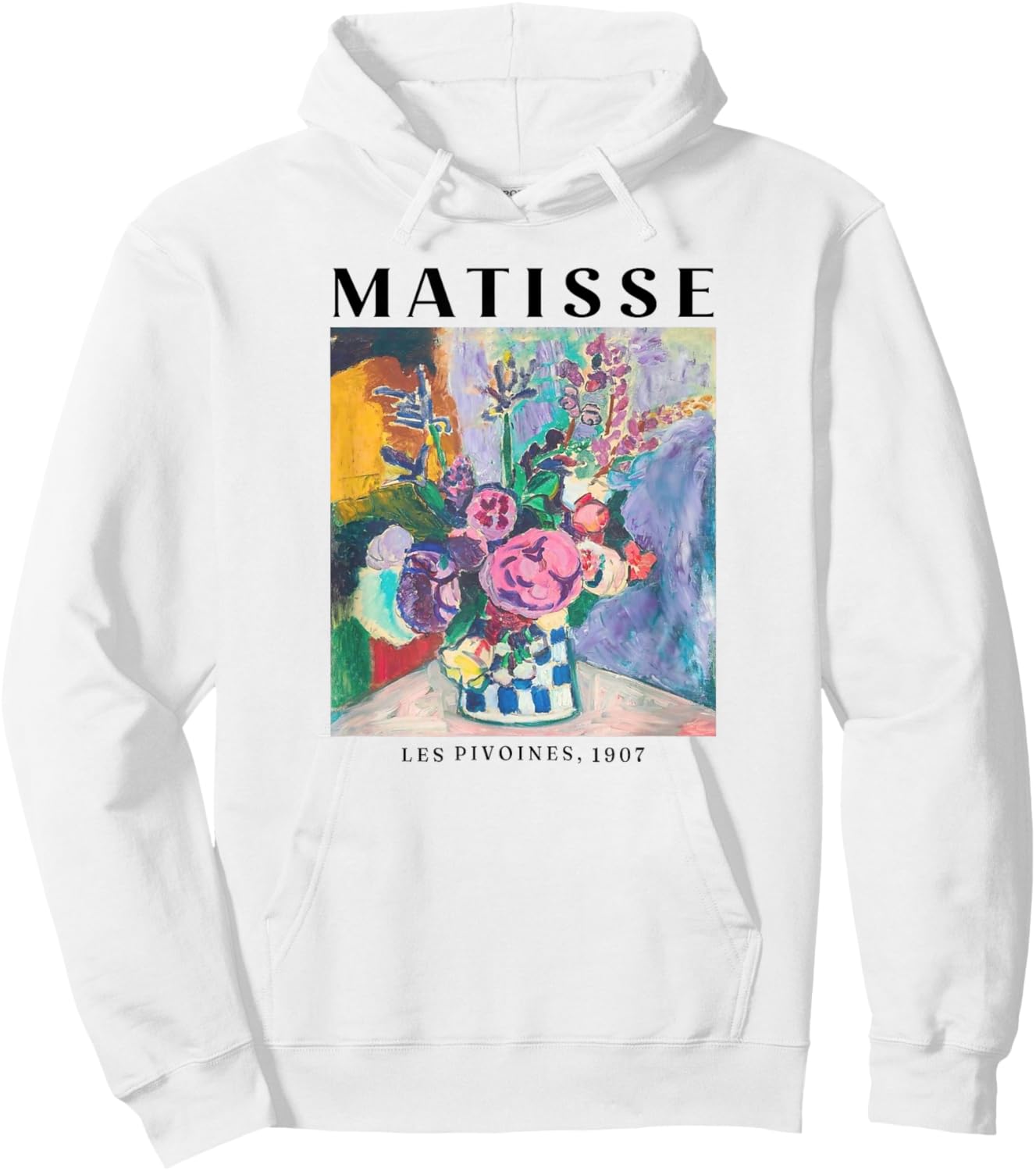 Matisse Les Pivoines 1907 Flower Hoodie - Hoodie | White