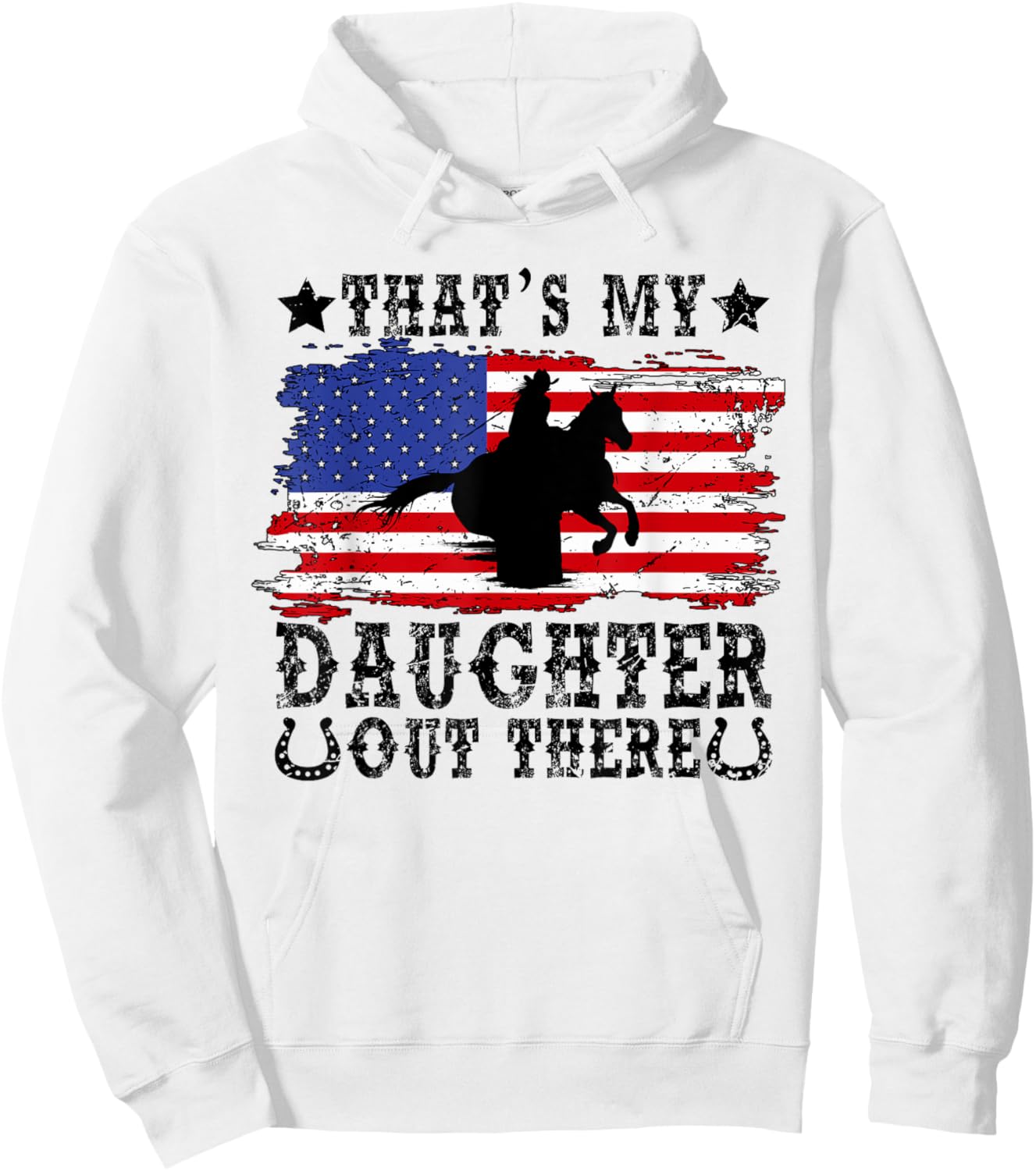 My Daughter Barrel Racing Mom Of A Barrel Racer Mother Hoodie - Hoodie | White