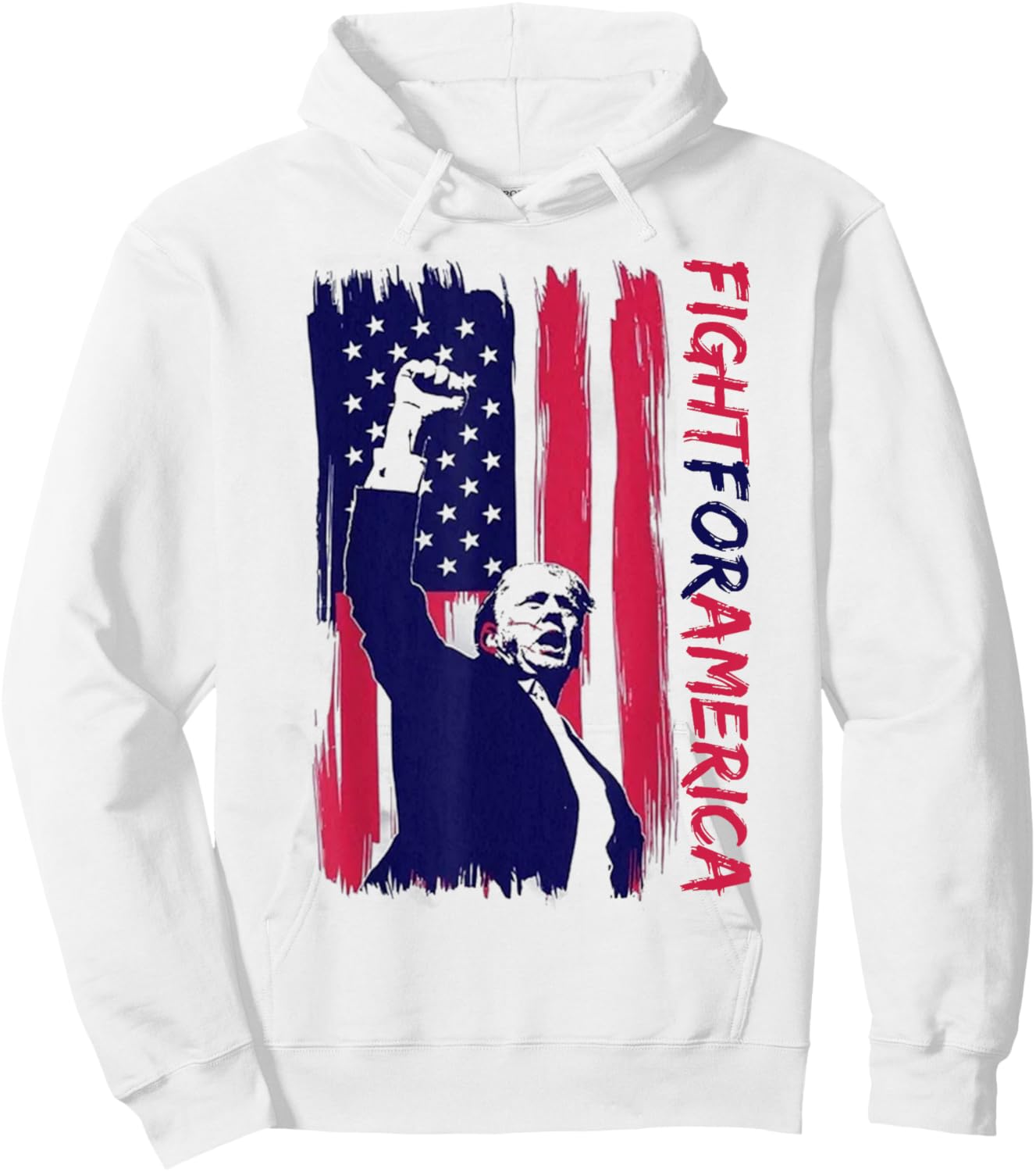 Fight for America Trump 2024 Hoodie - Hoodie | White