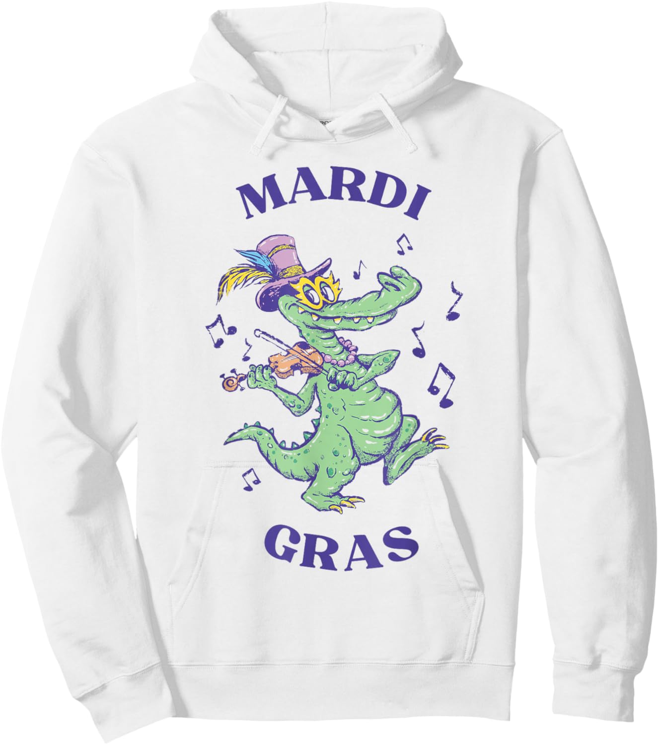 Crocodile Mardi Grawr Costume Mardi Gras Gator Men Women Kid Hoodie - Hoodie | White