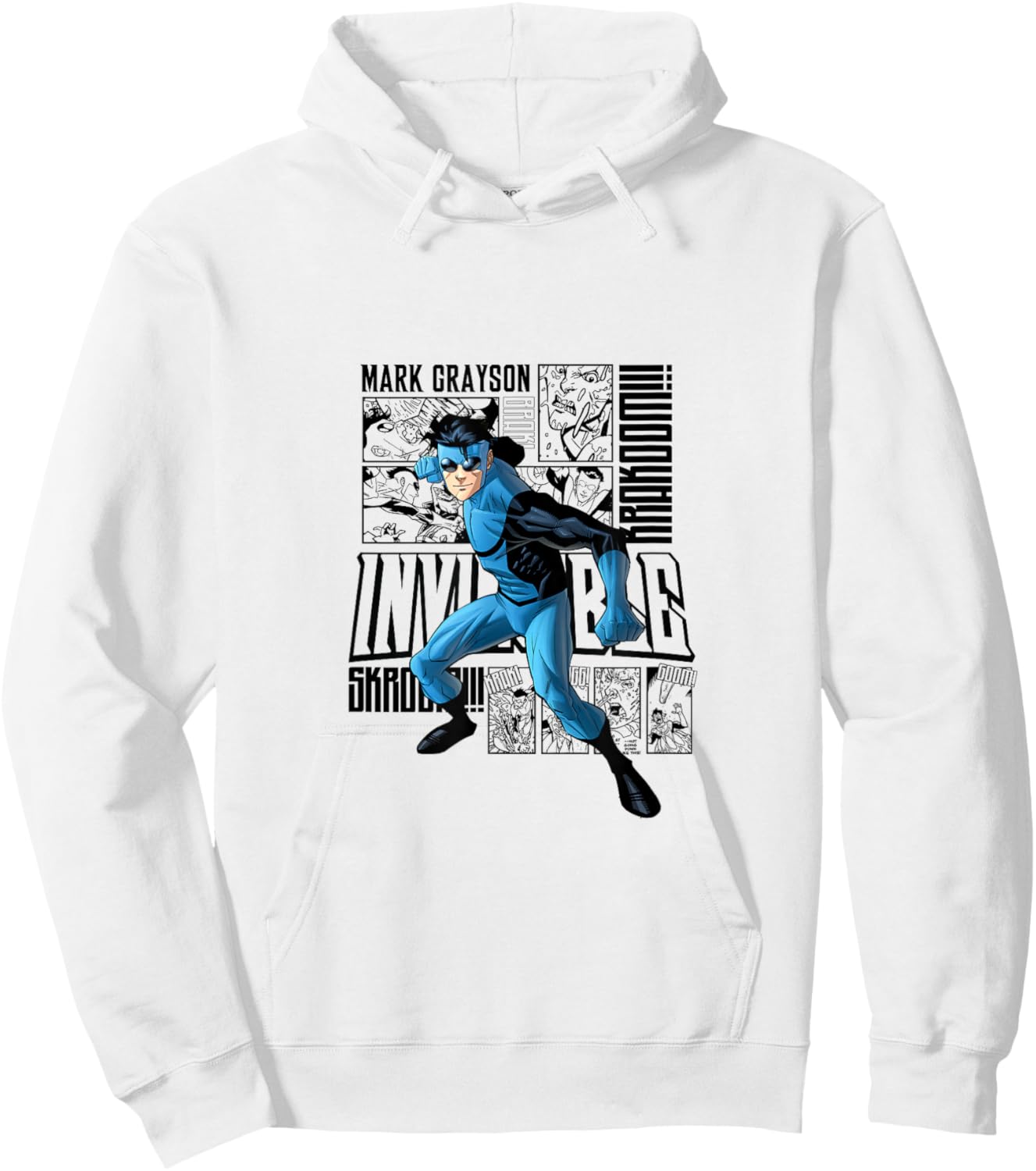 Invincible Blue Suit Collage Hoodie - Hoodie | White