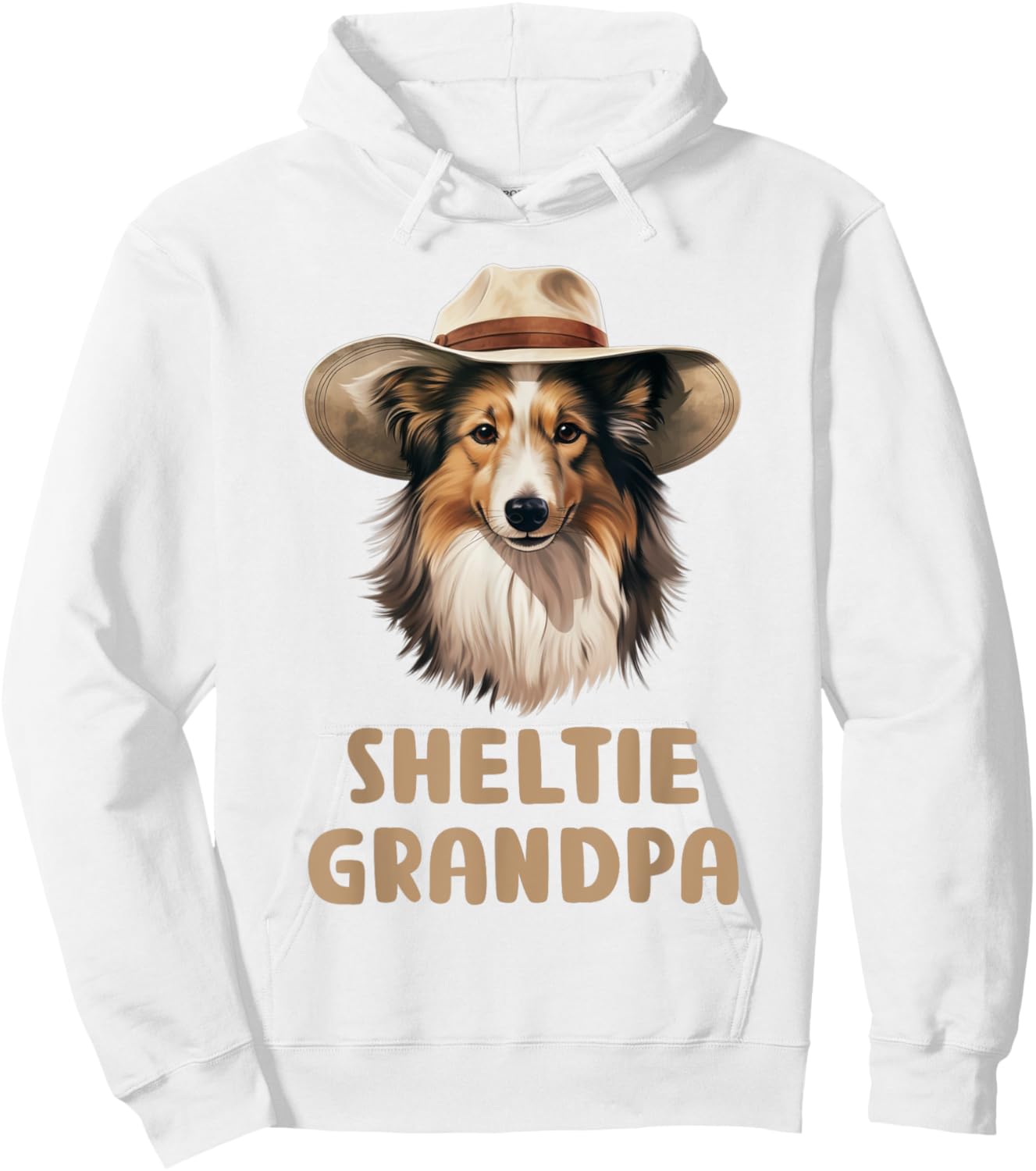 Sheltie Grandpa Dog Lovers Gift Funny Puppy Sheltie Owner Women Kids Hoodie - Hoodie | White