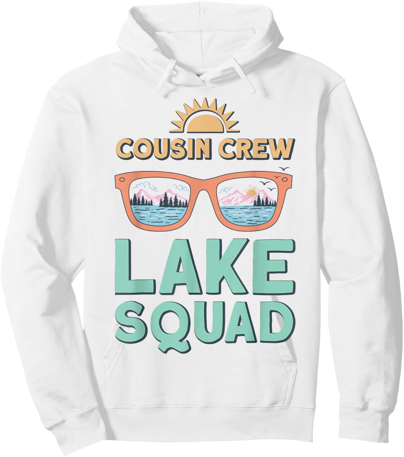 Cousin Crew Lake Squad 2025 Family Reunion Summer Vacation Hoodie - Hoodie | White