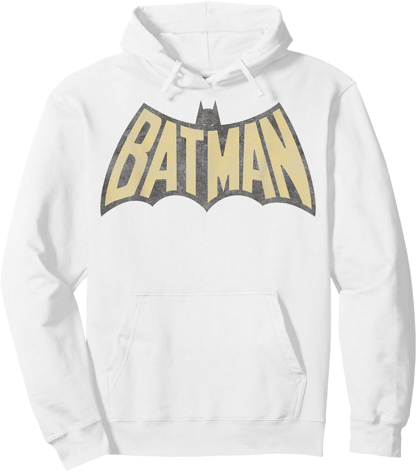 DC Comics Batman Gold Vintage Logo Hoodie - Hoodie | White