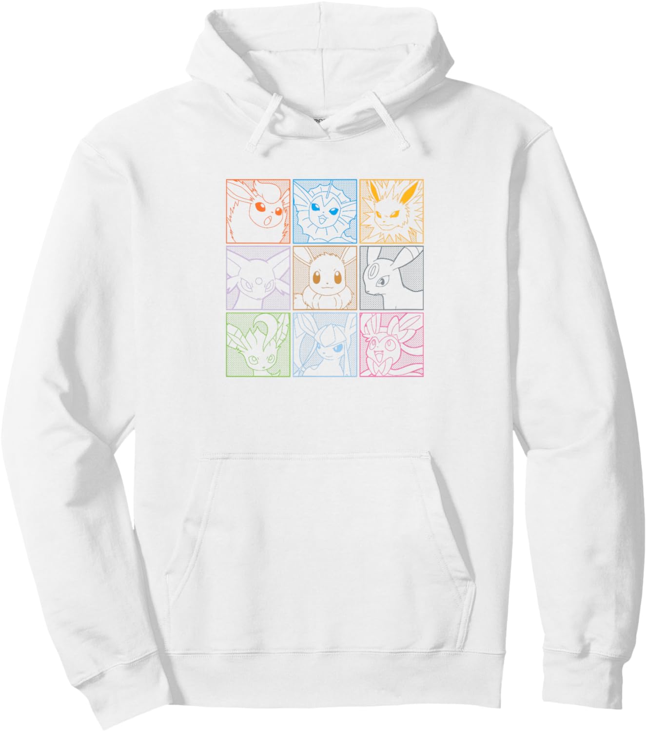 Pokémon Club - Eevee Squares Hoodie - Hoodie | White