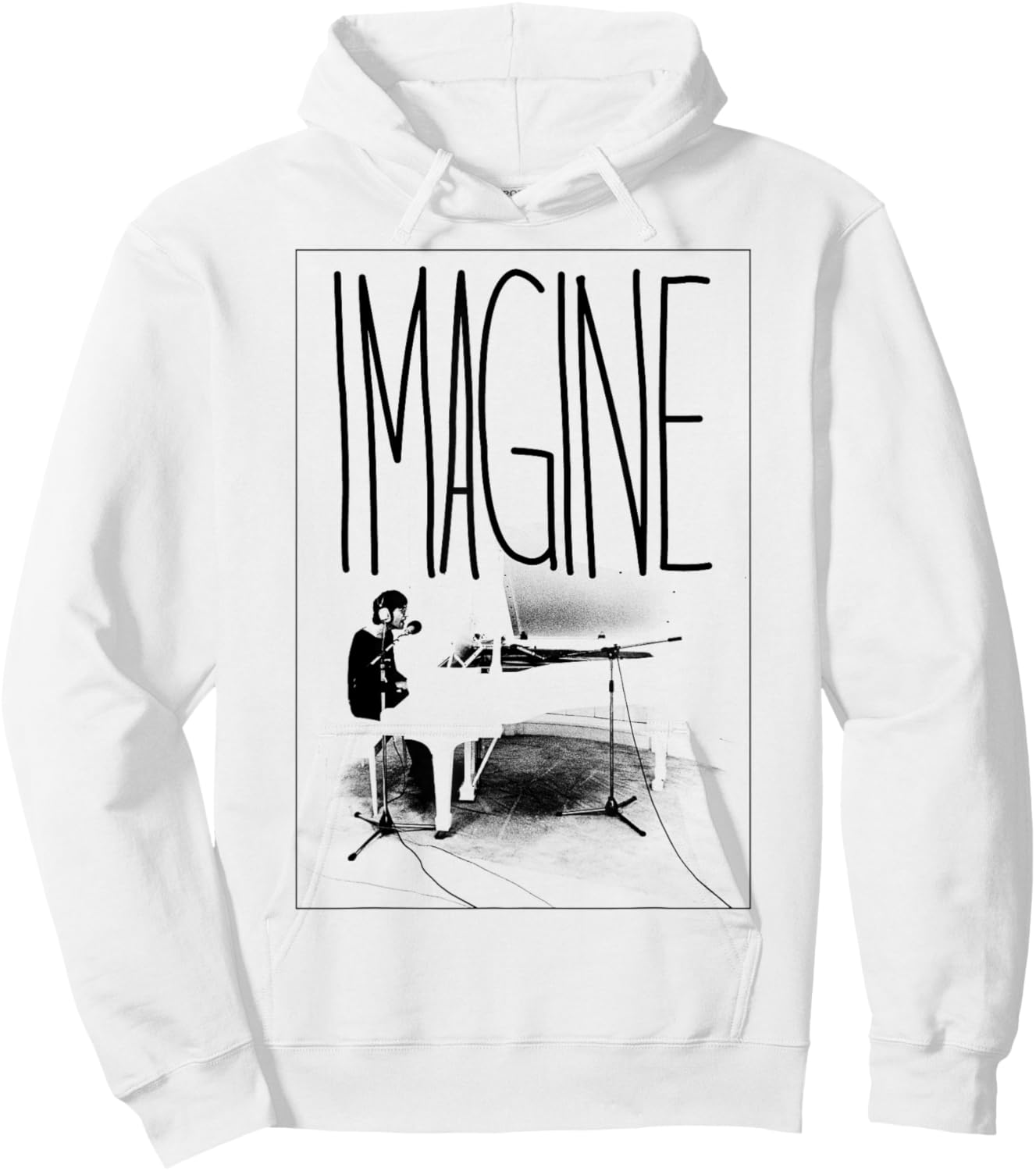John Lennon - Piano Hoodie - Hoodie | White