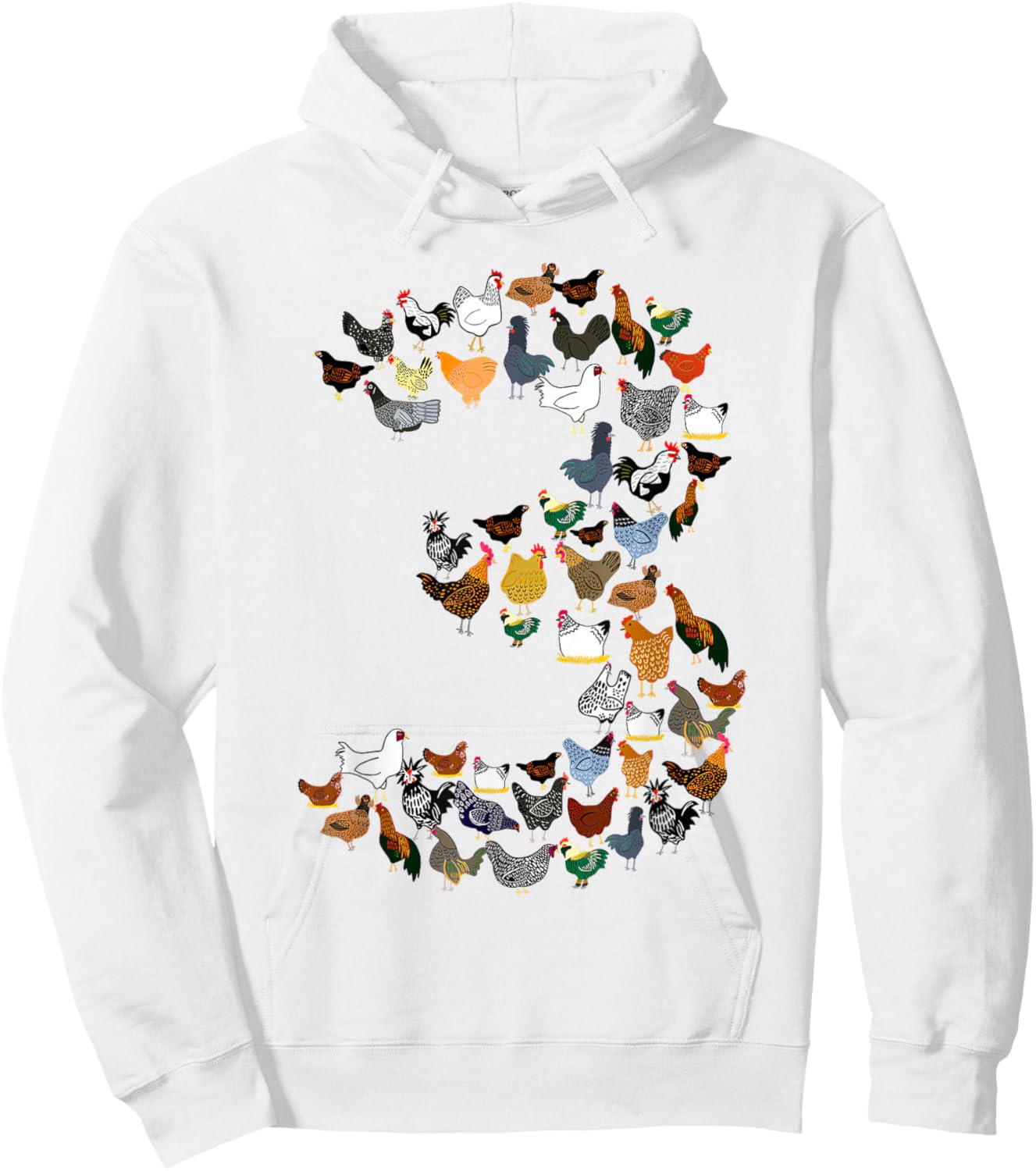3rd Birthday Outfit Girl Boy Three Year Old Farm Chicken Hoodie - Hoodie | White