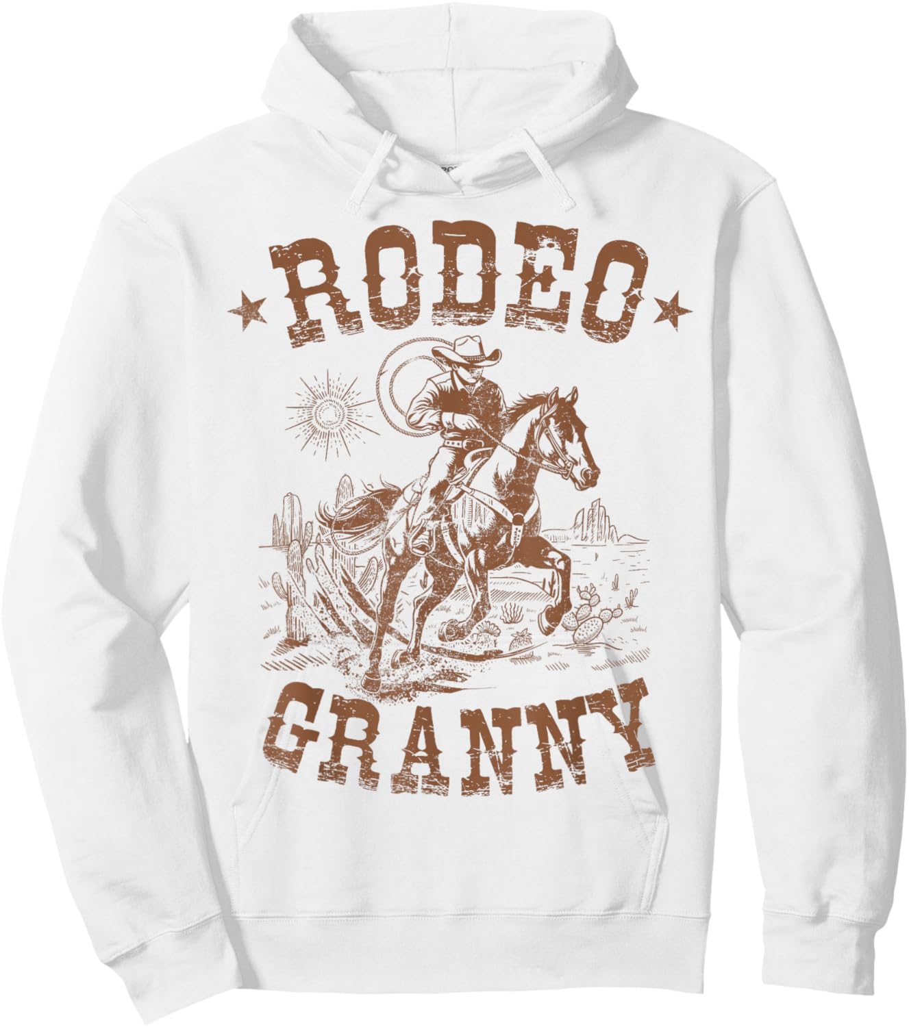 Rodeo Granny Western Cowboy Family Matching Mother's Day Hoodie - Hoodie | White