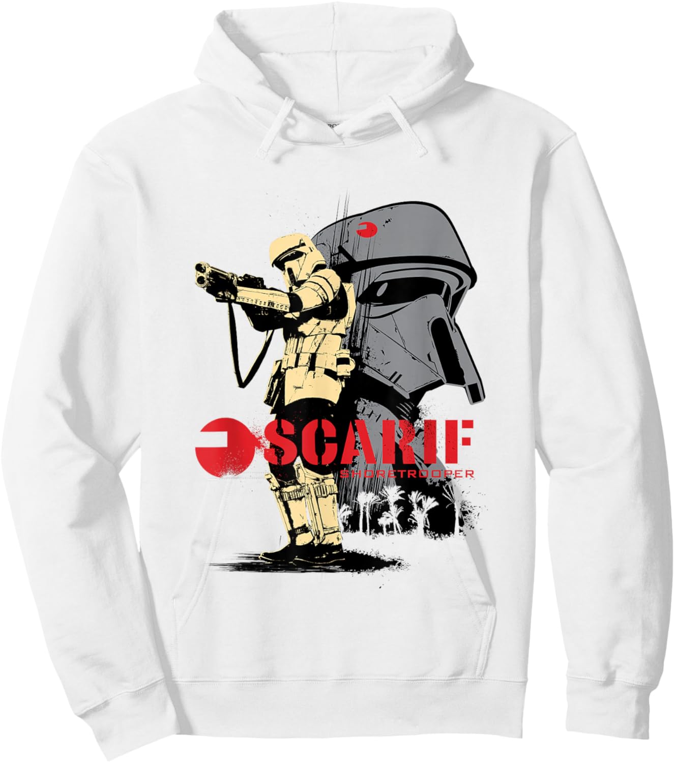 Star Wars Rogue One Iconic Scarif Shoretrooper Big Portrait Hoodie - Hoodie | White