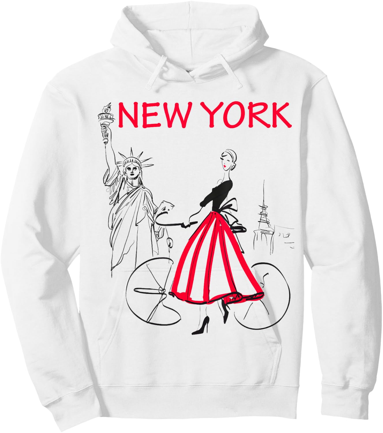 New York Woman - New York Bicycle - 5 Colors Hoodie - Hoodie | White