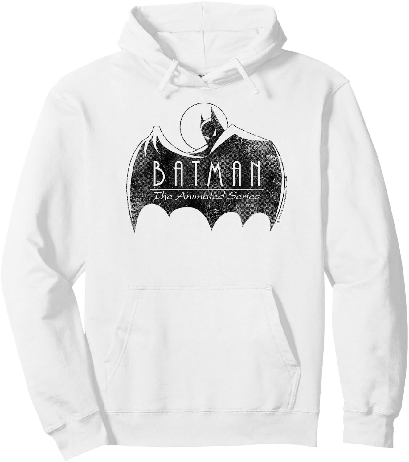 Batman: The Animated Series One Color Logo Hoodie - Hoodie | White