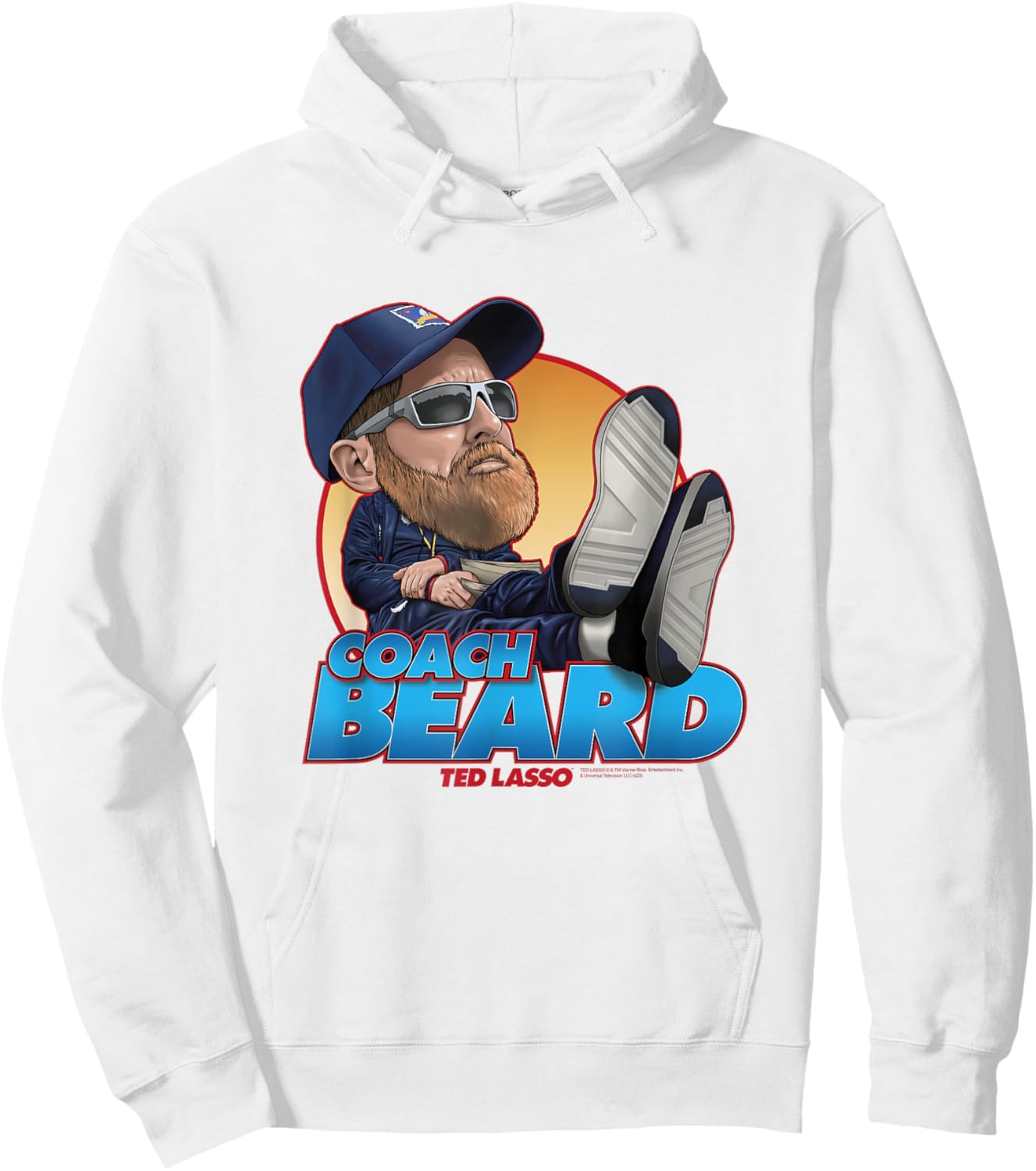 Ted Lasso Bobblehead Coach Beard Hoodie - Hoodie | White