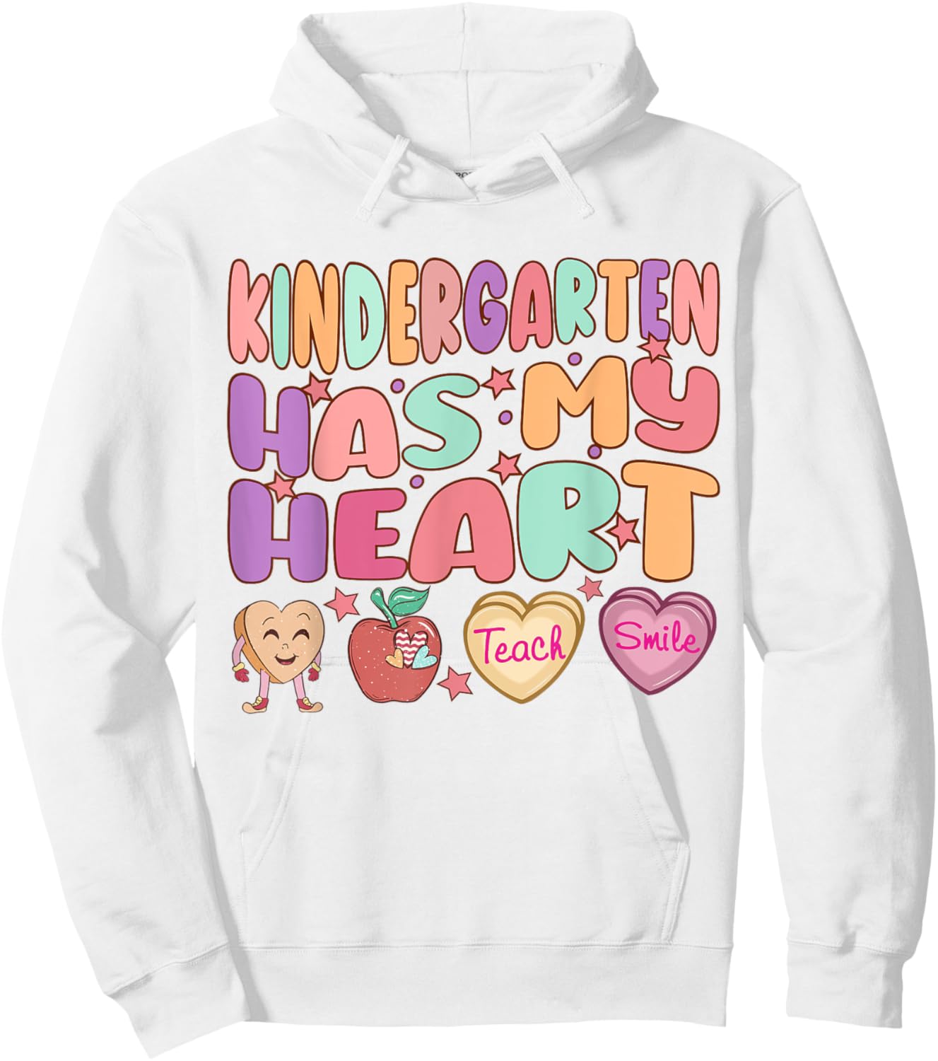 Kindergarten Has My Heart kindergarten teacher valentines Hoodie - Hoodie | White