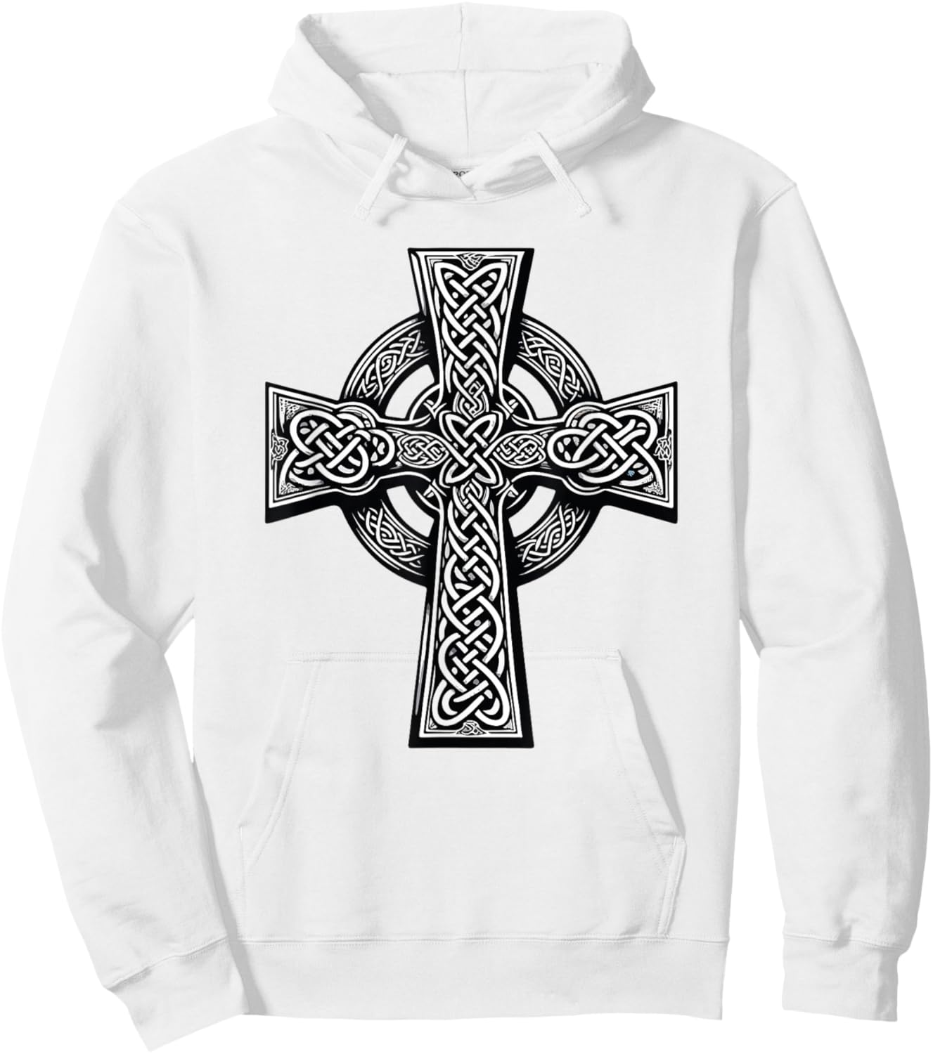Irish Cross St. Patrick's Day Celtic Knots Christian Hoodie - Hoodie | White