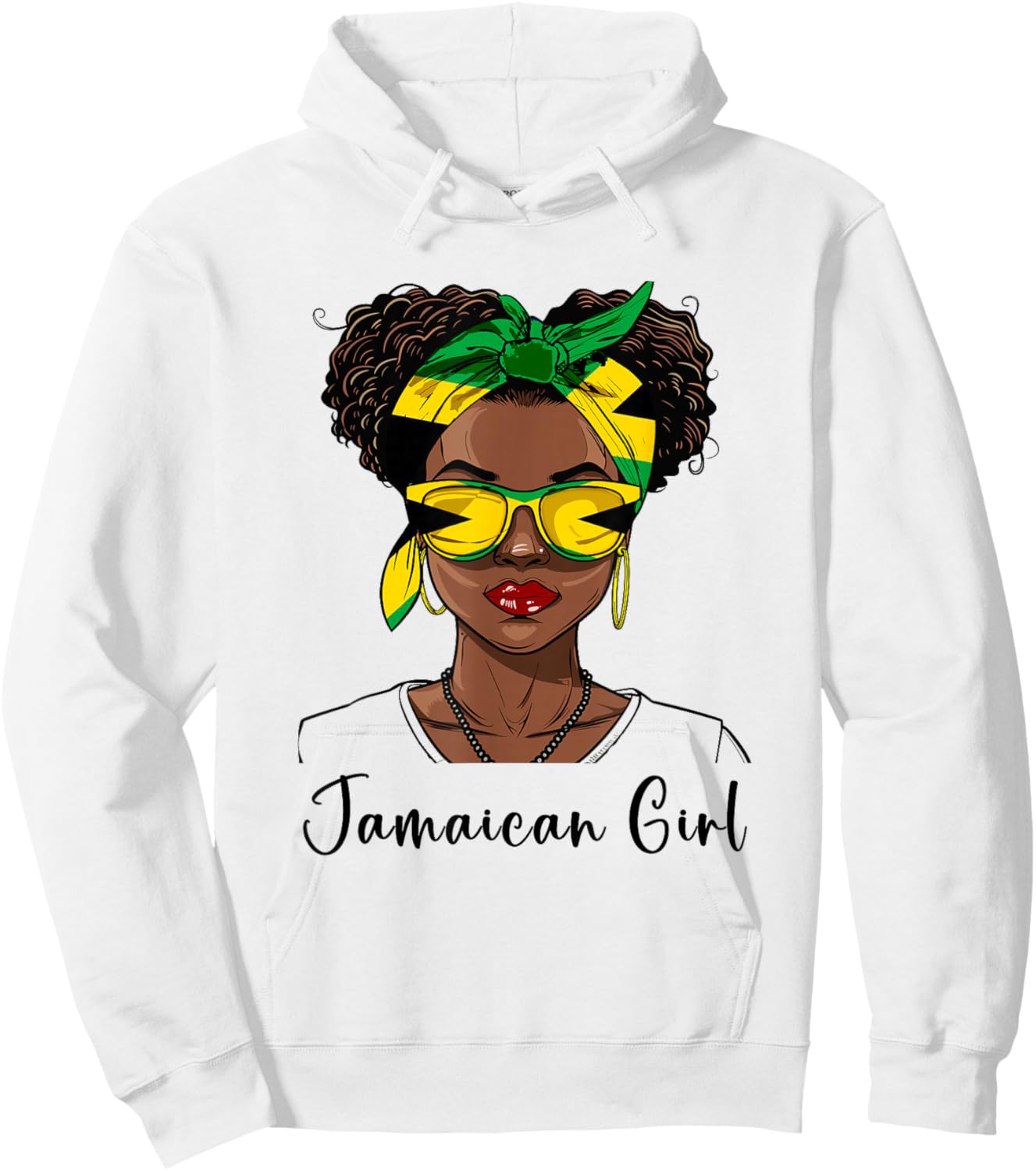 Jamaica Flag Outfit for Woman Girl Souvenirs Jamaican Hoodie - Hoodie | White