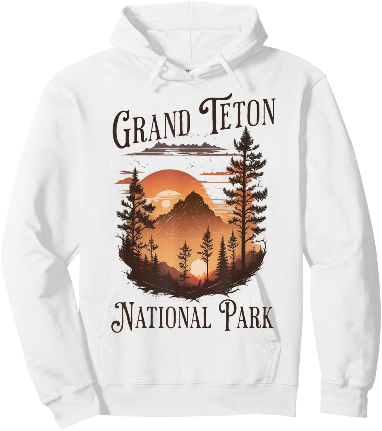 Grand Teton National Park Hoodie - Hoodie | White