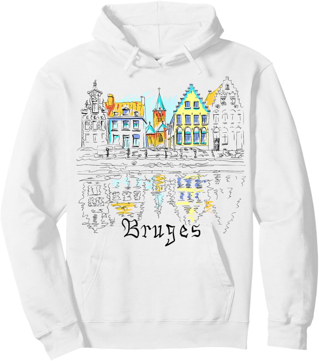 Travel Europe Belgium Bruges Family Vacation Souvenir Hoodie - Hoodie | White