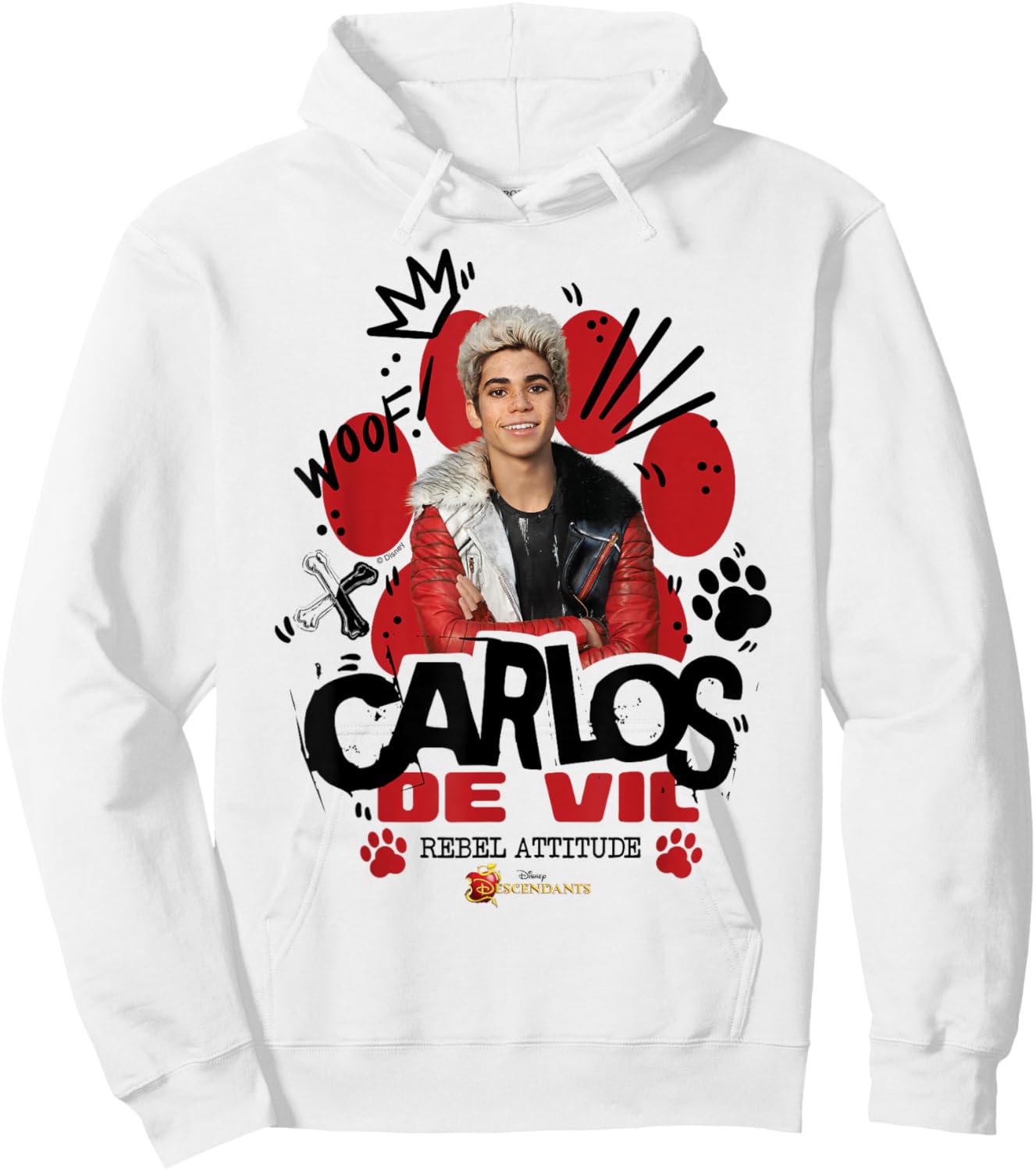 Descendants - Carlos De Vil Rebel Attitude Hoodie - Hoodie | White