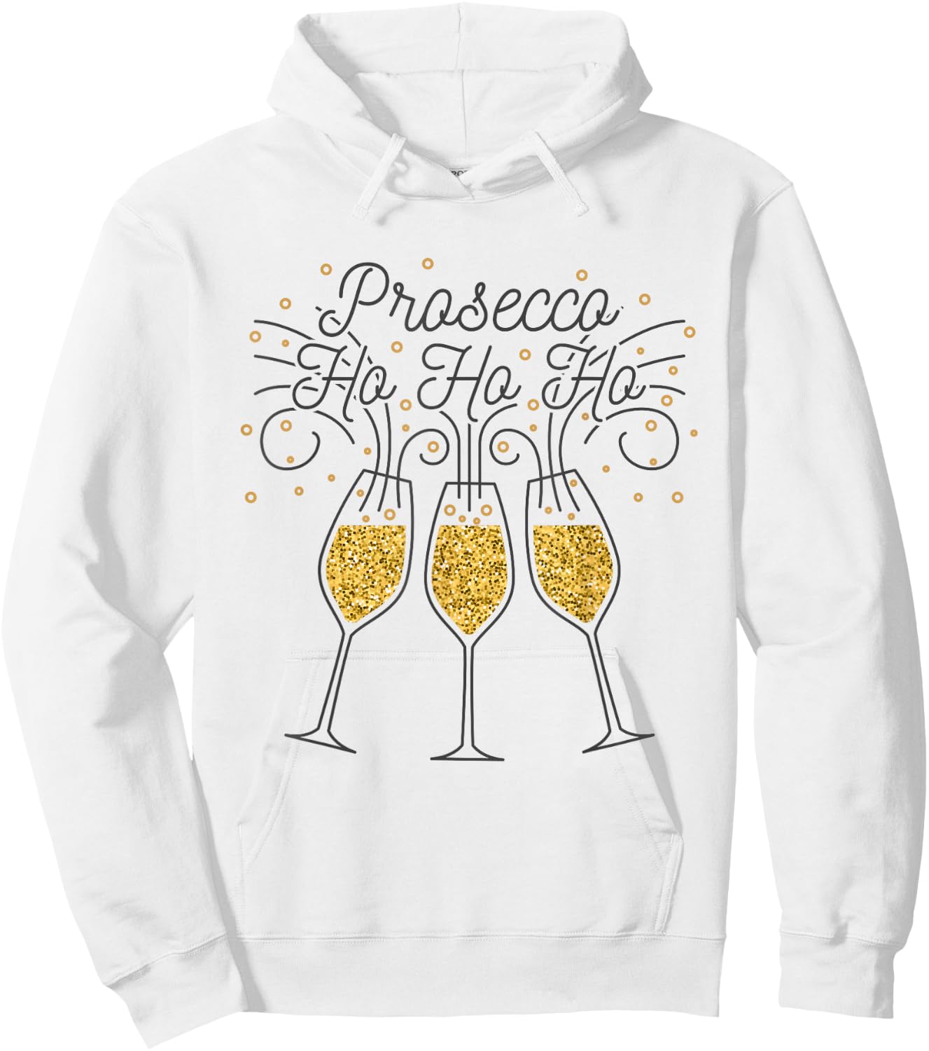 Prosecco Ho Ho Ho Hoodie - Hoodie | White