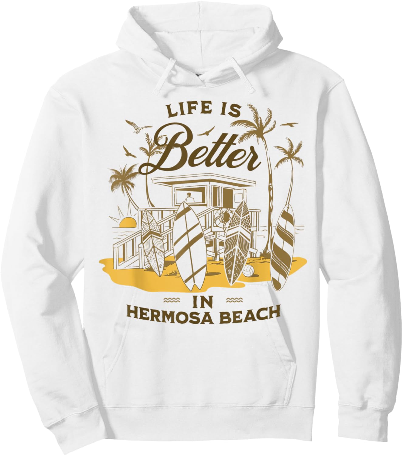 Hermosa Beach Hoodie - Hoodie | White