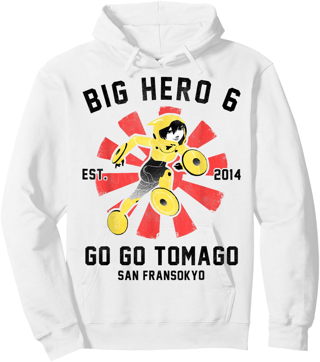 Disney Big Hero 6 Go Go Tomago Poster Graphic Hoodie - Hoodie | White