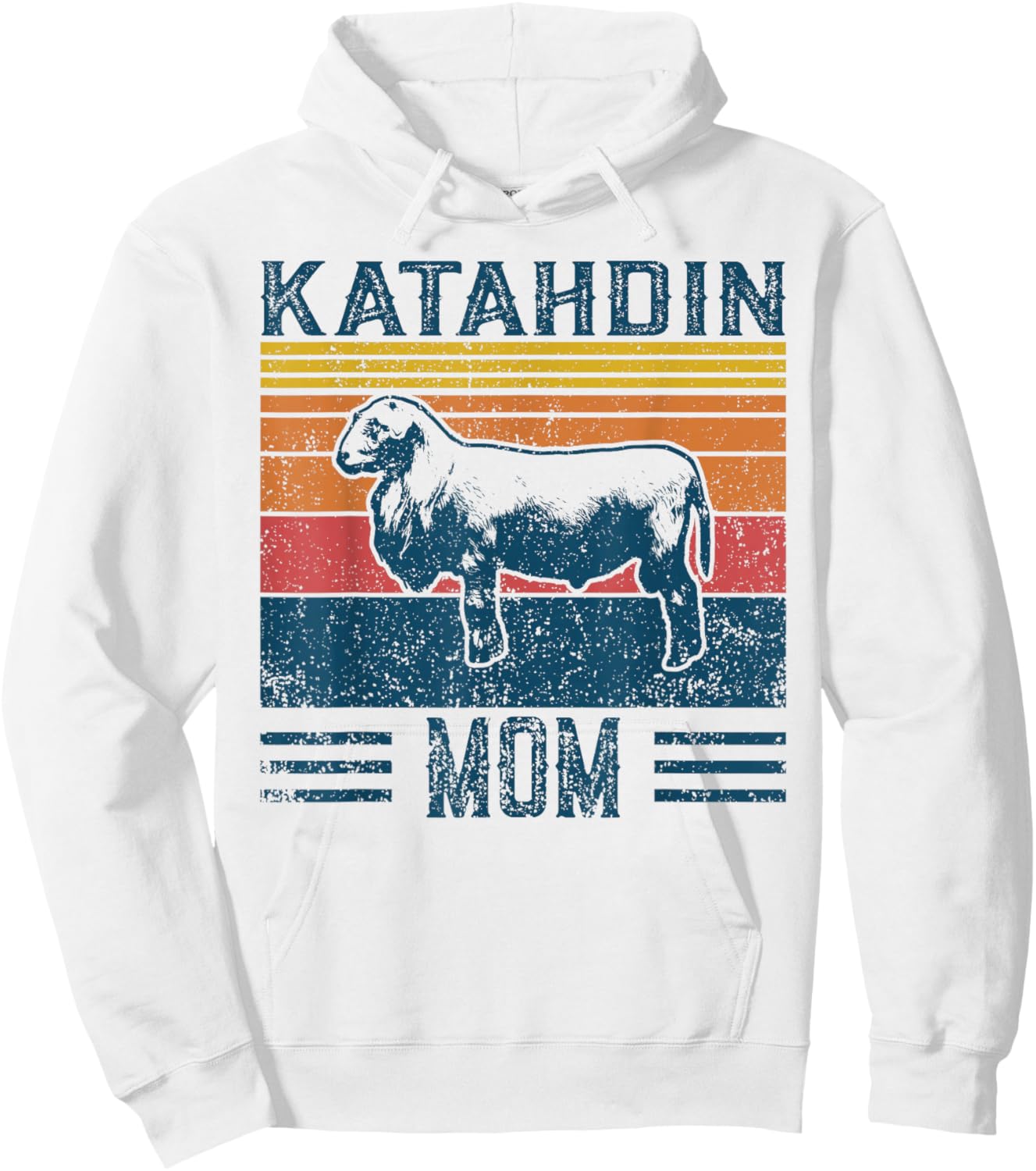 Best Sheep Mom Women - Vintage Katahdin Sheep Hoodie - Hoodie | White