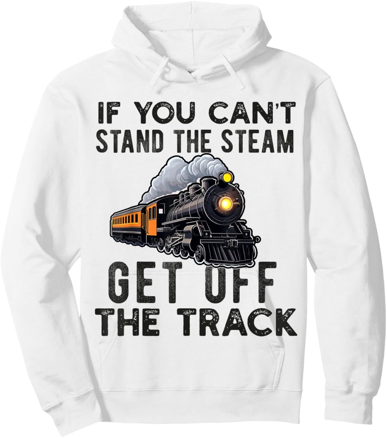 Train For Adult Men Boys Railroad Conductor Locomotive Train Hoodie - Hoodie | White