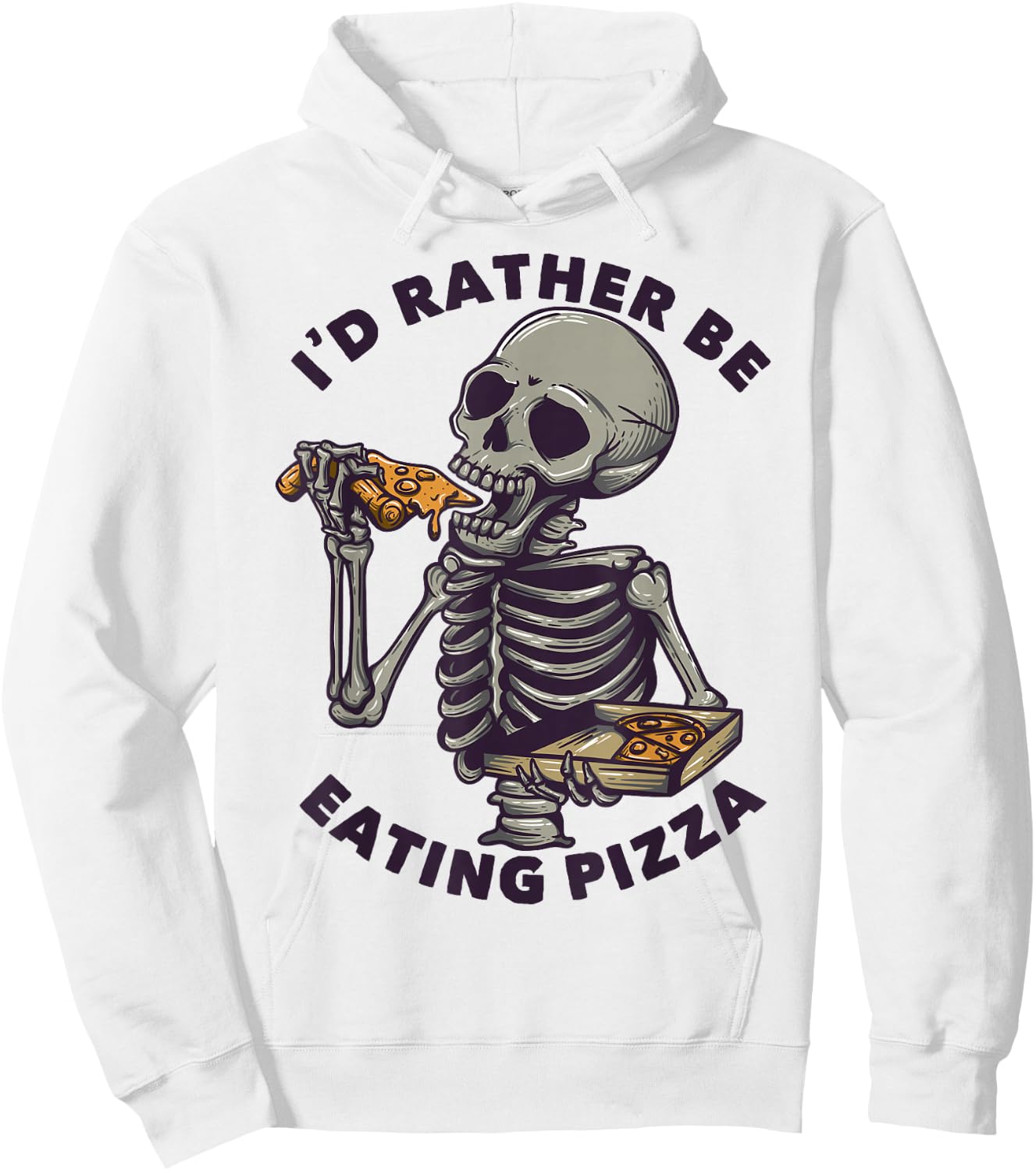 I'd Rather Be Eating Pizza Hoodie - Hoodie | White