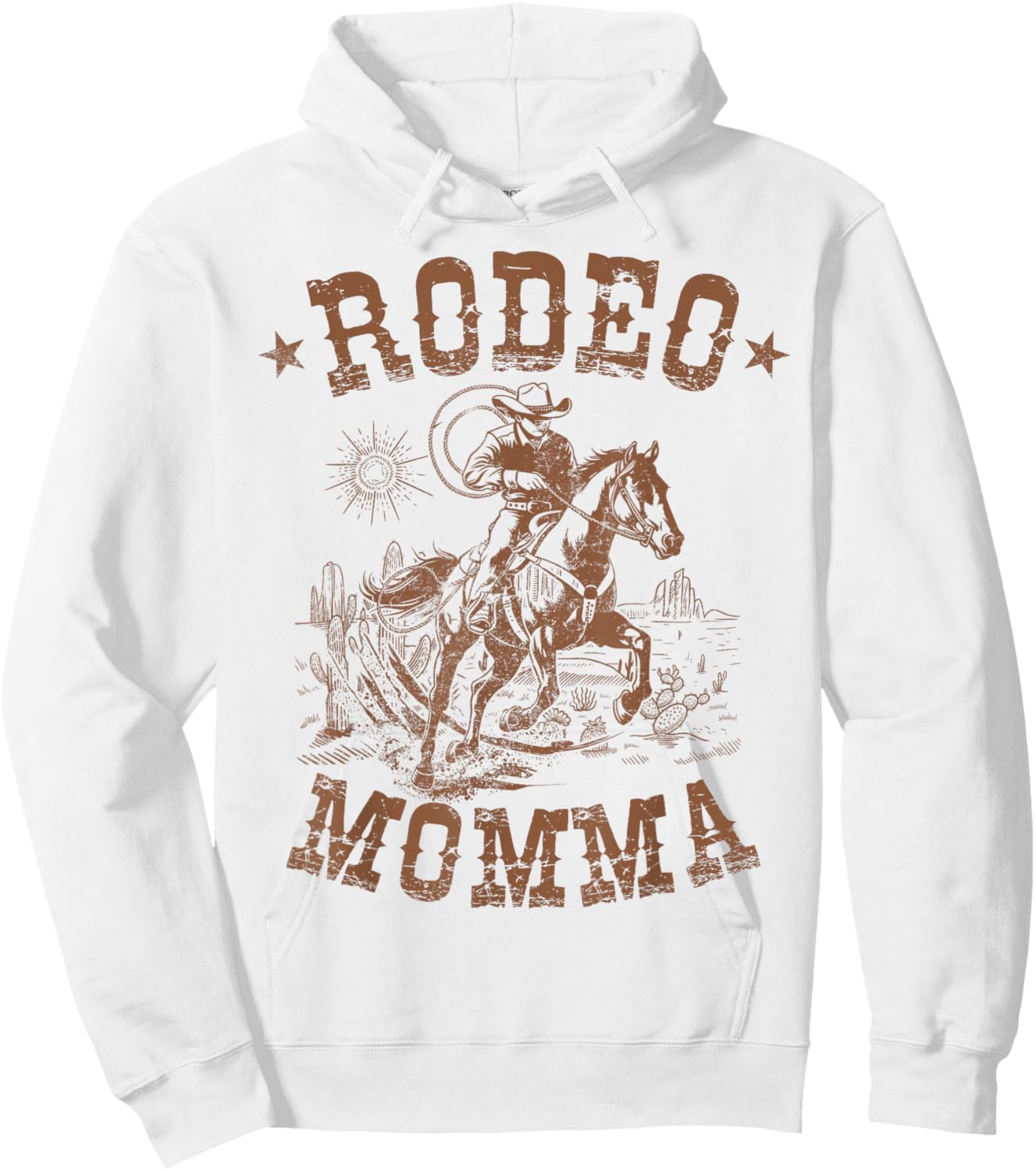 Rodeo Momma Western Cowboy Family Matching Mother's Day Hoodie - Hoodie | White