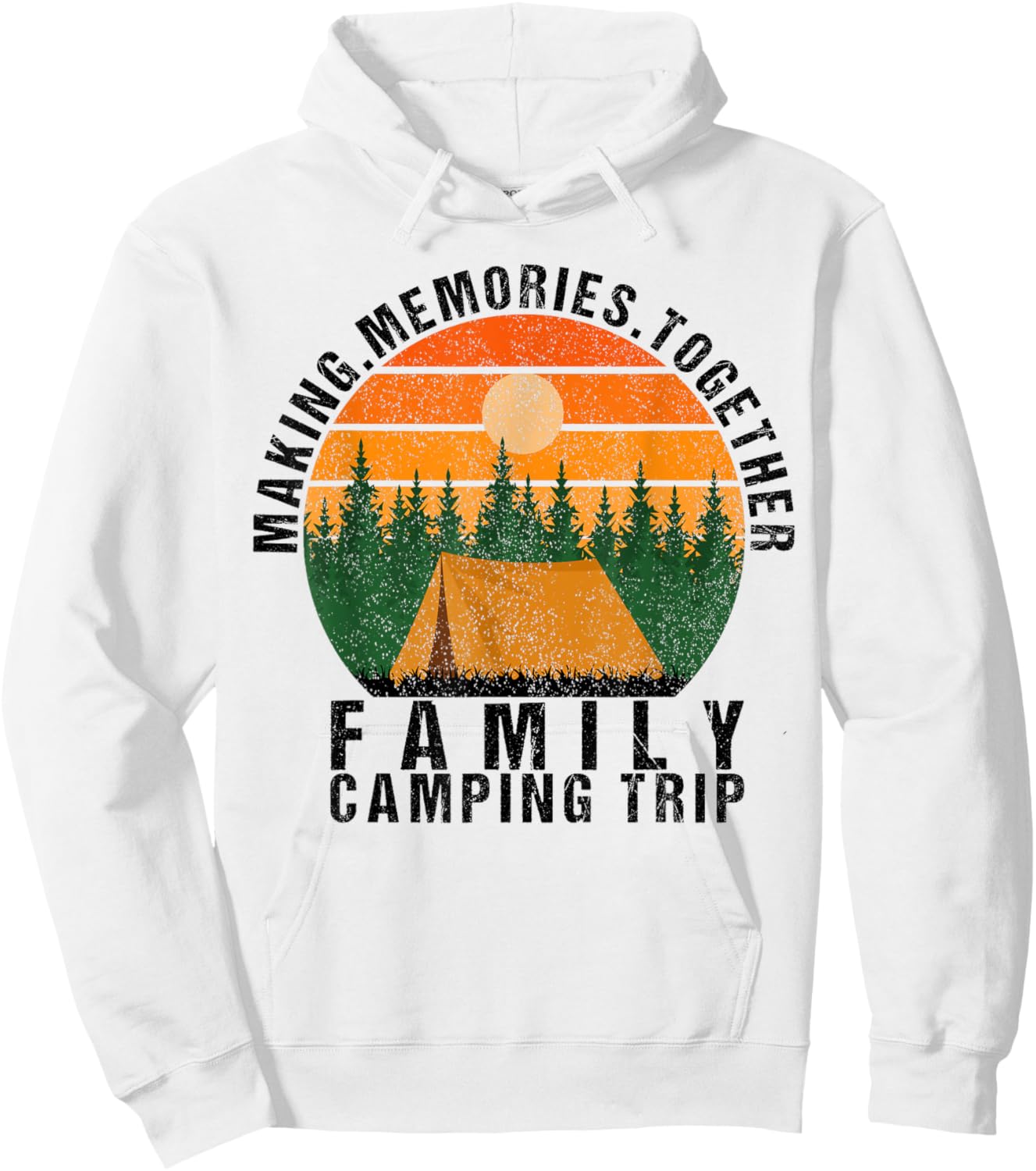 Vintage Camper Camp Family Camping Trip 2025 Women Men Kids Hoodie - Hoodie | White