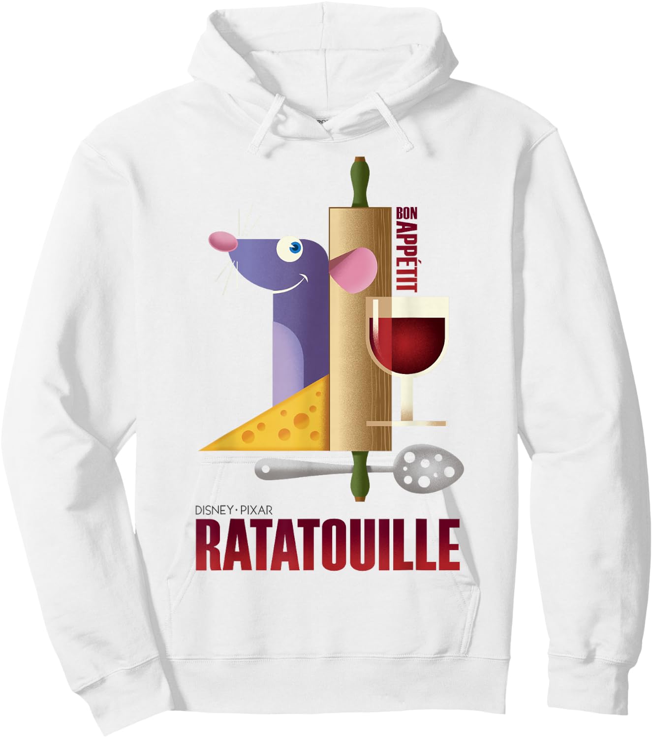 Disney Pixar Ratatouille Bon Appetit Poster Hoodie - Hoodie | White