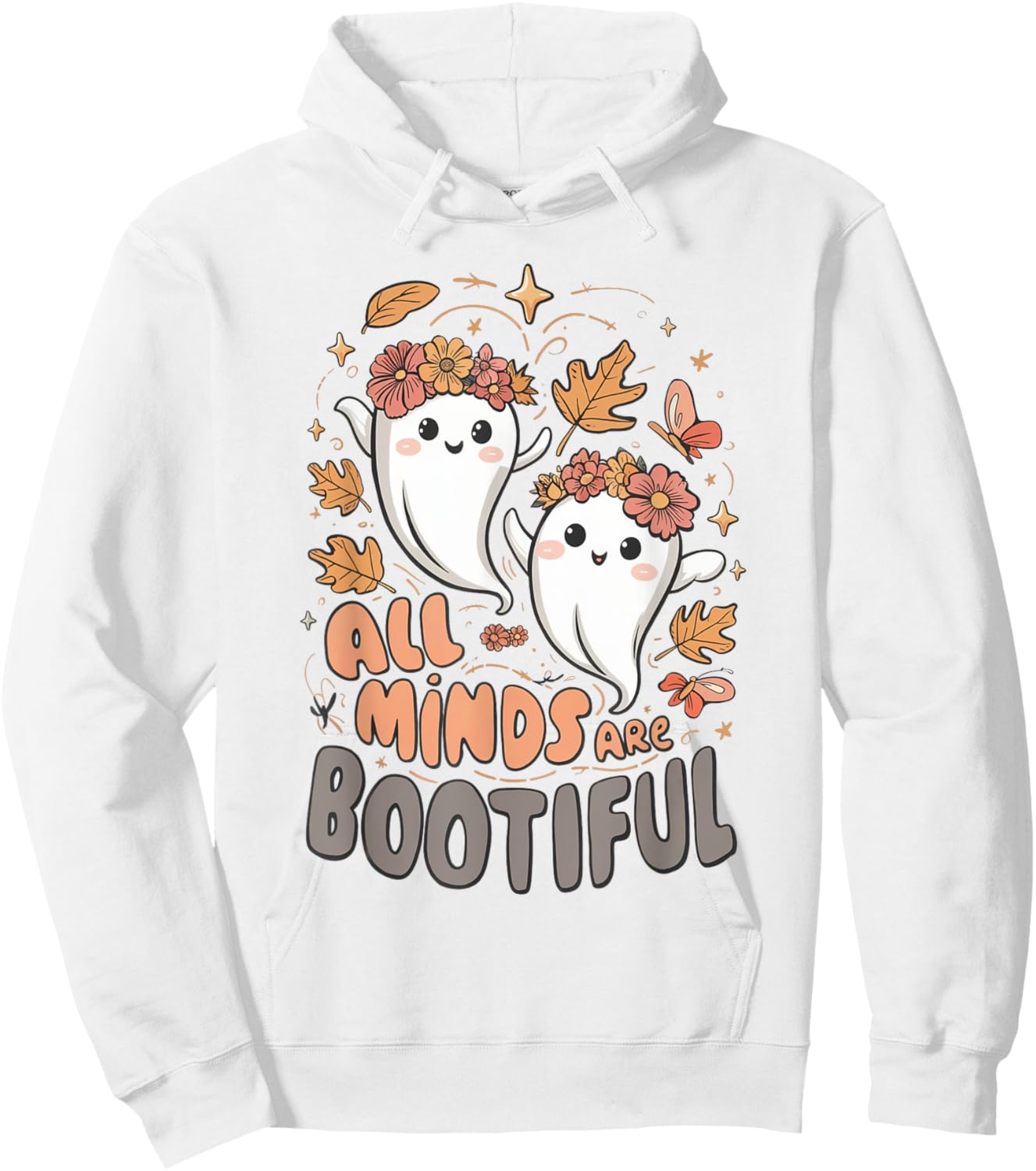 All Minds Are Bootiful Ghost Fall SPED Teacher Halloween Hoodie - Hoodie | White