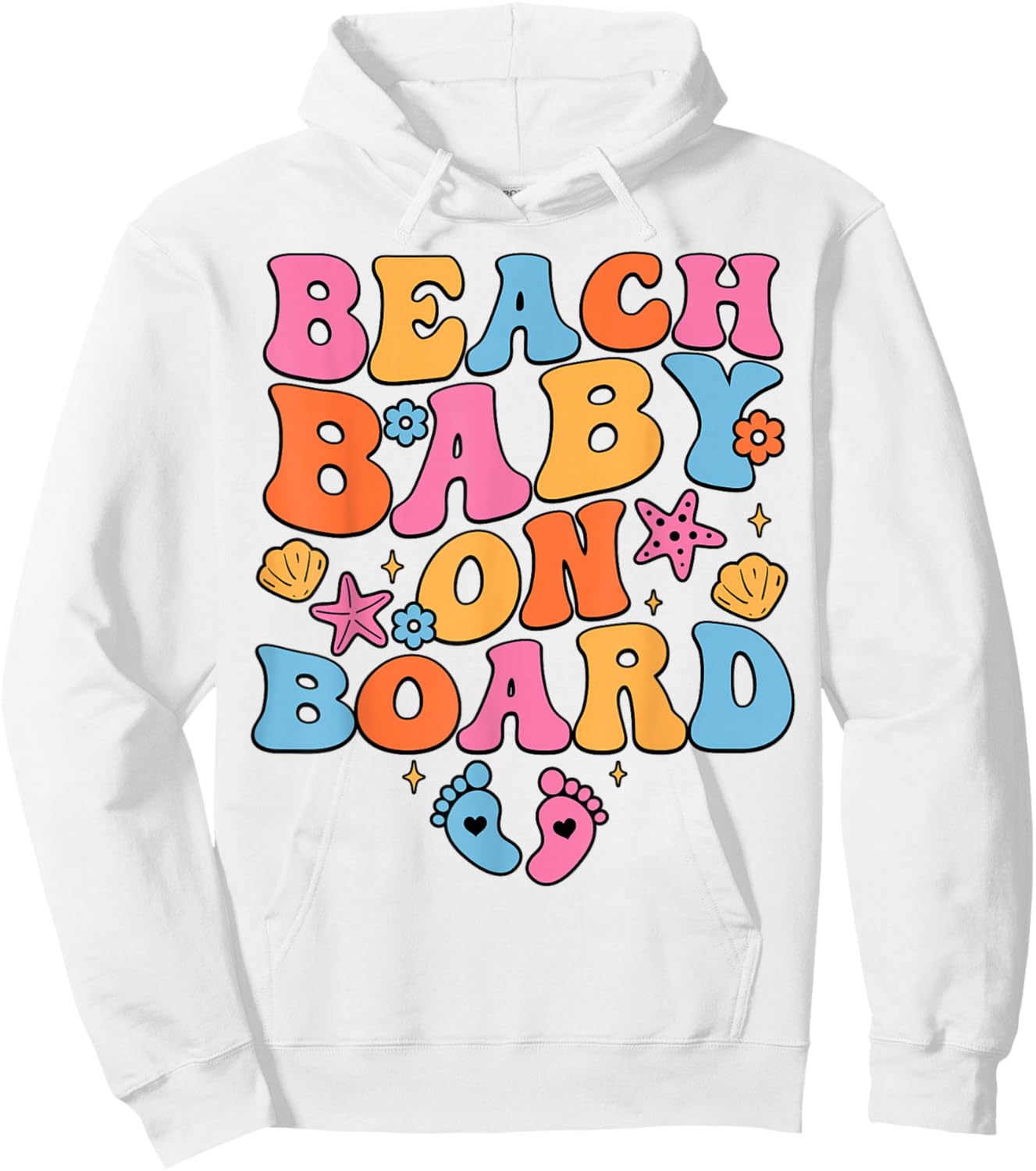 Beach Baby On Board Pregnancy Baby Announcement Cruise Trip Hoodie - Hoodie | White