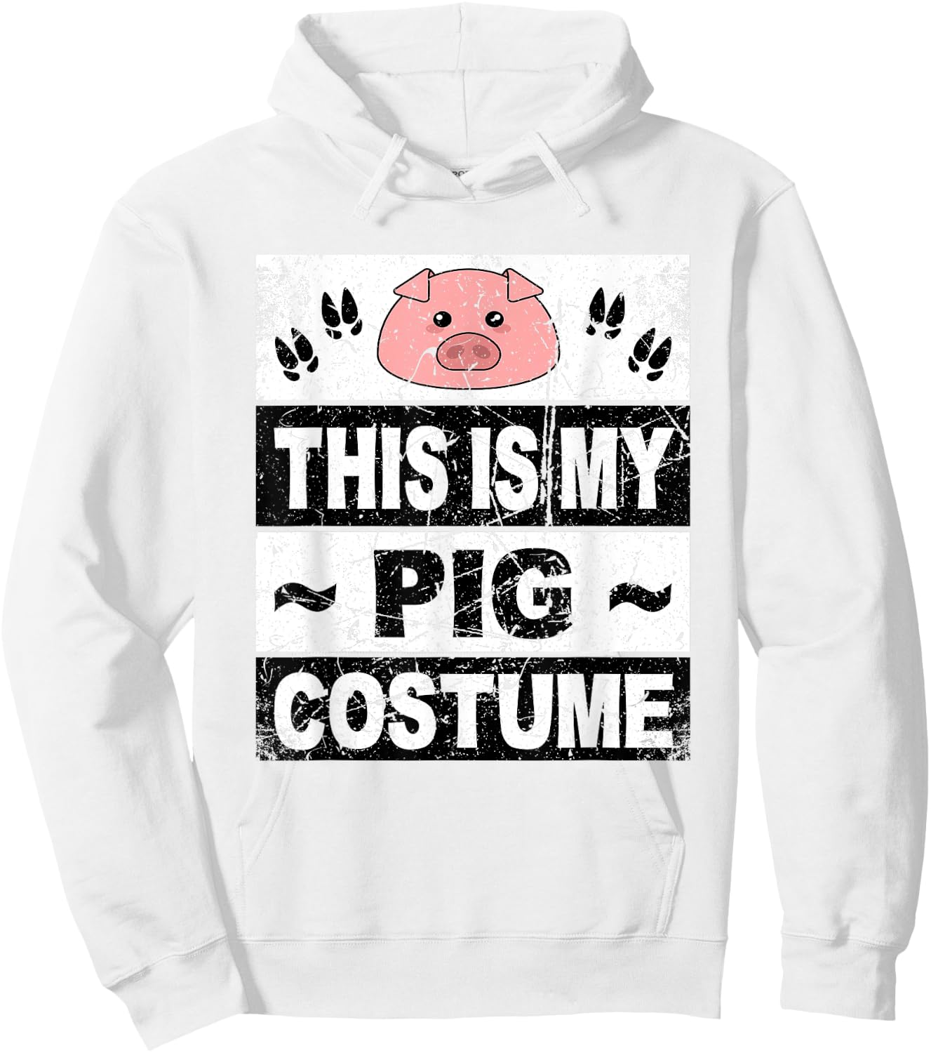 Retro Pig Costume Shirt Adult Women Men Kids Toddler Baby Hoodie - Hoodie | White