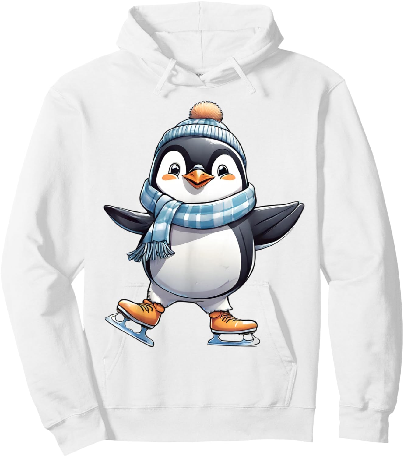 Funny Ice Skating Penguin Figure Skater Skate Dancer Gift Hoodie - Hoodie | White