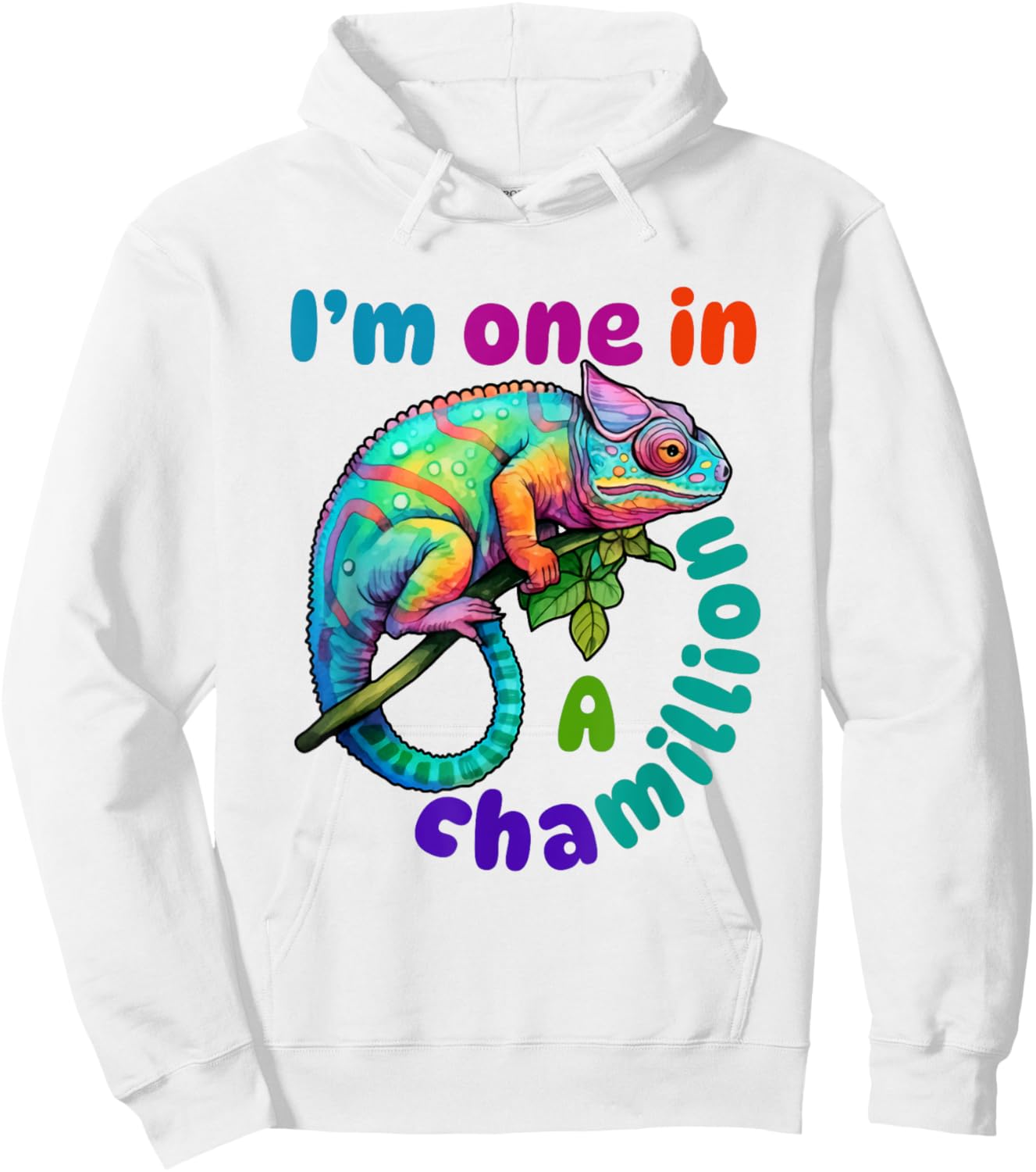 Chameleon Cute Lizard Saying Pun Kids Boys Toddlers Hoodie - Hoodie | White