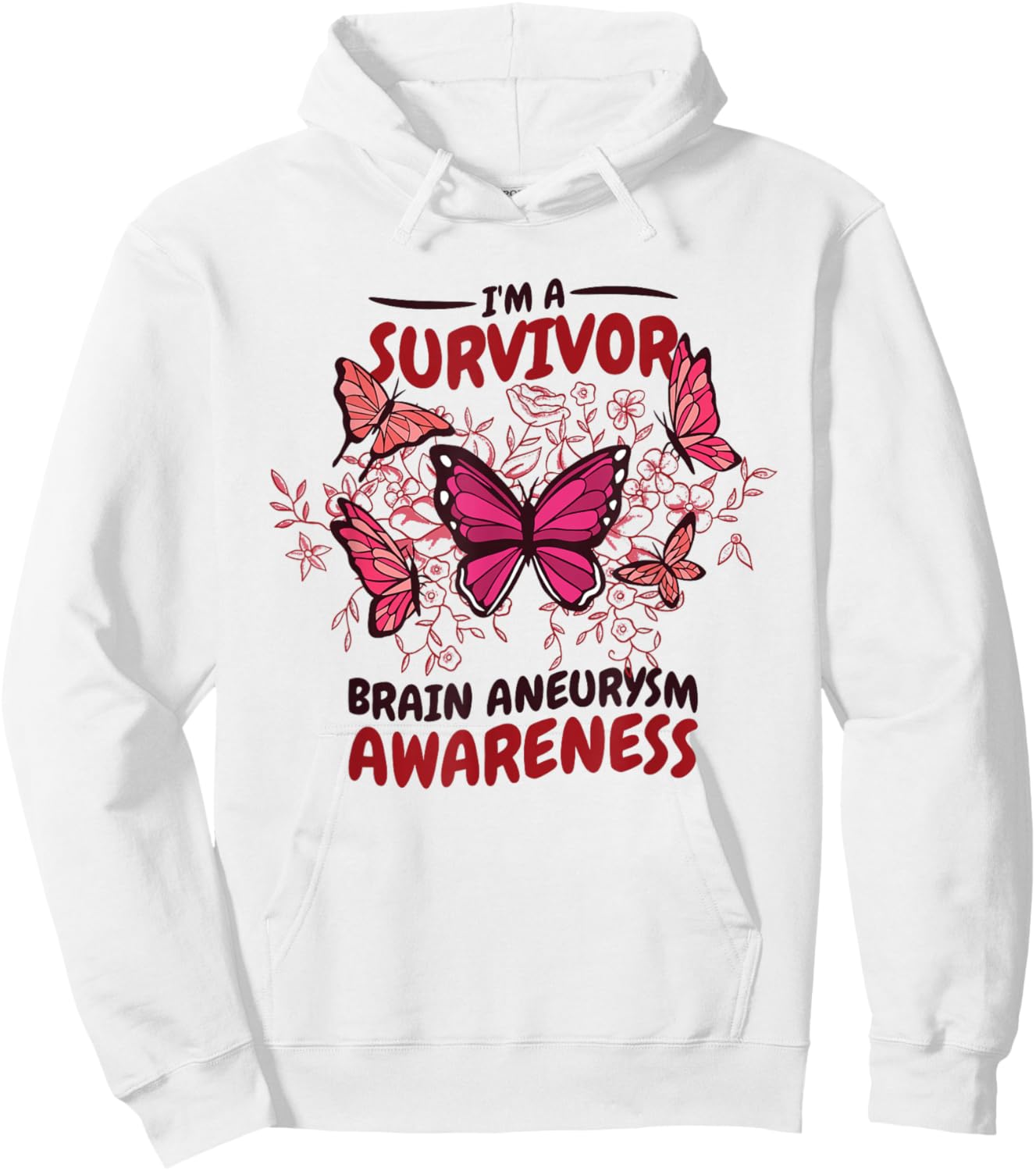 I'M A Survivor Brain Aneurysm Awareness, Aneurysm Awareness Hoodie - Hoodie | White