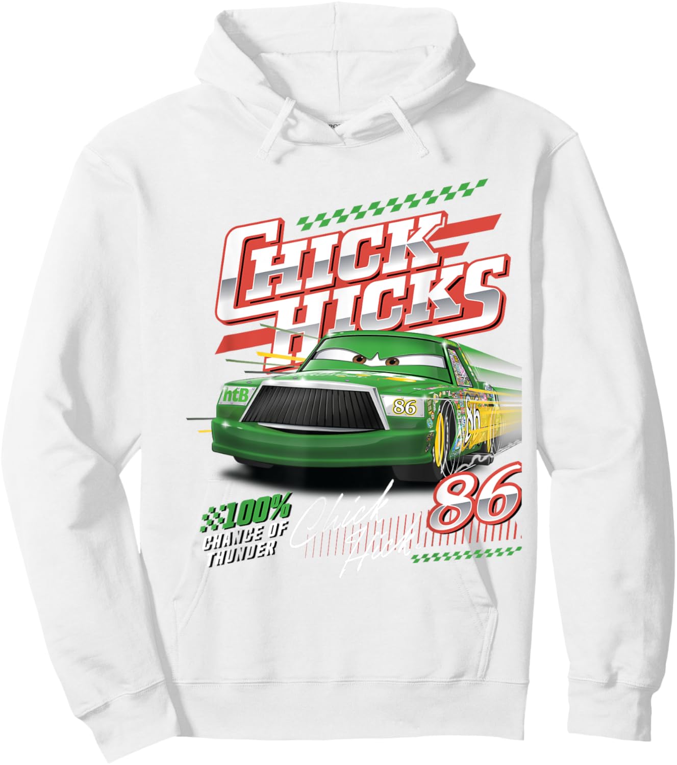 Car Chick Hicks Chance Of Thunder Hoodie - Hoodie | White