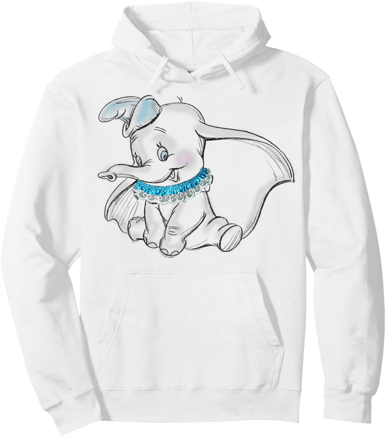 Dumbo - Sitting Dumbo Hoodie - Hoodie | White