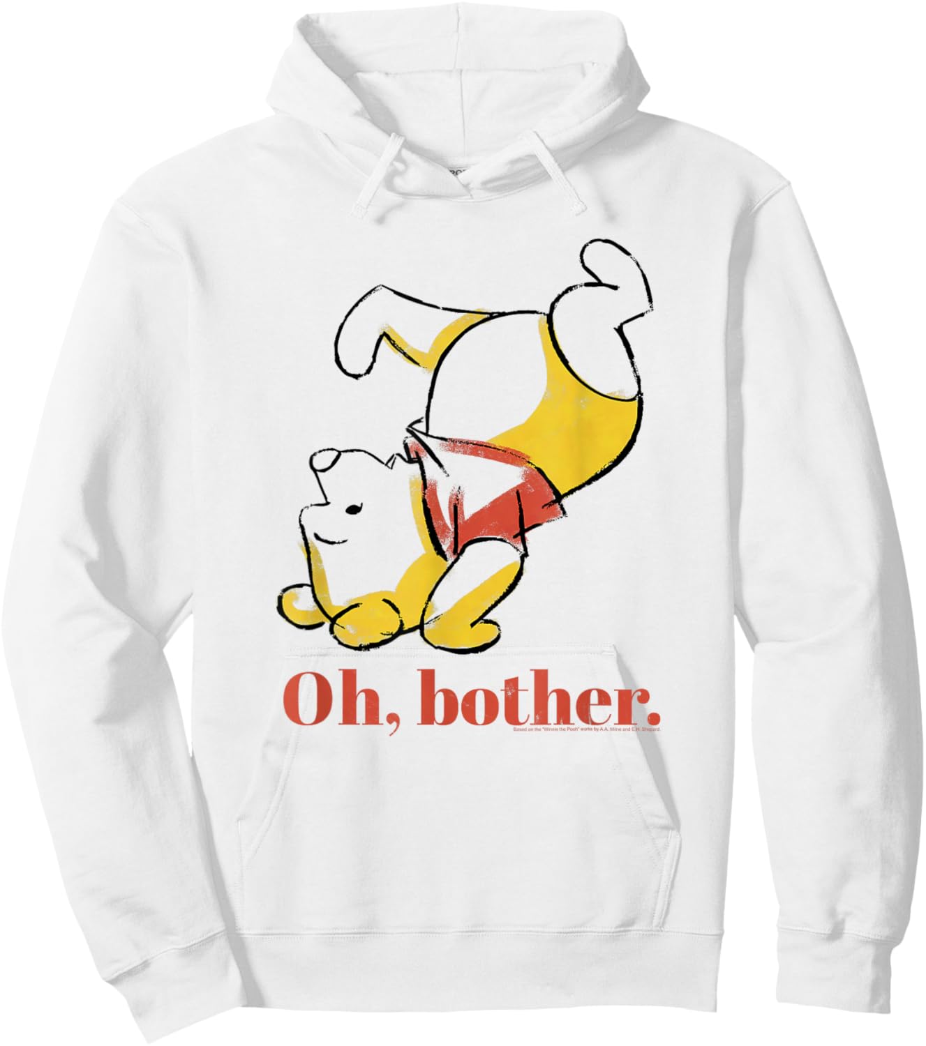 Disney Winnie The Pooh Oh Brother Handstand Art Logo Hoodie - Hoodie | White