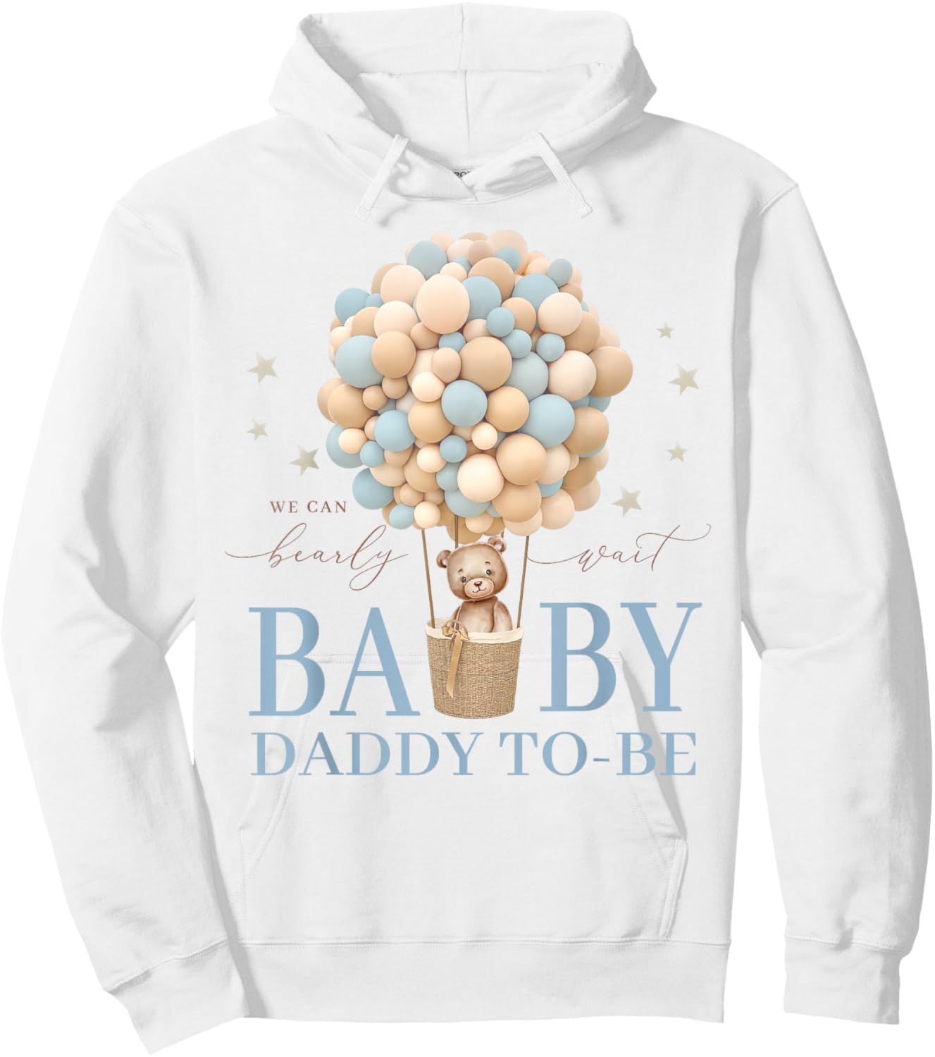 Daddy We Can Bearly Wait Baby Shower Bear Family Matching Hoodie - Hoodie | White