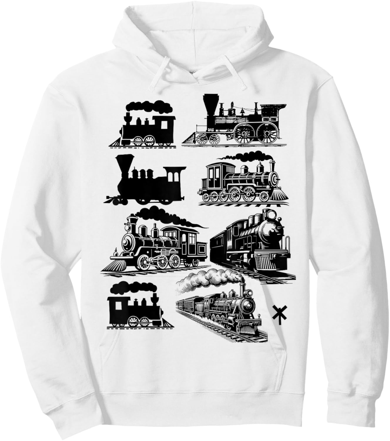 Steam Engine Train Vintage Steam Train Locomotive Hoodie - Hoodie | White